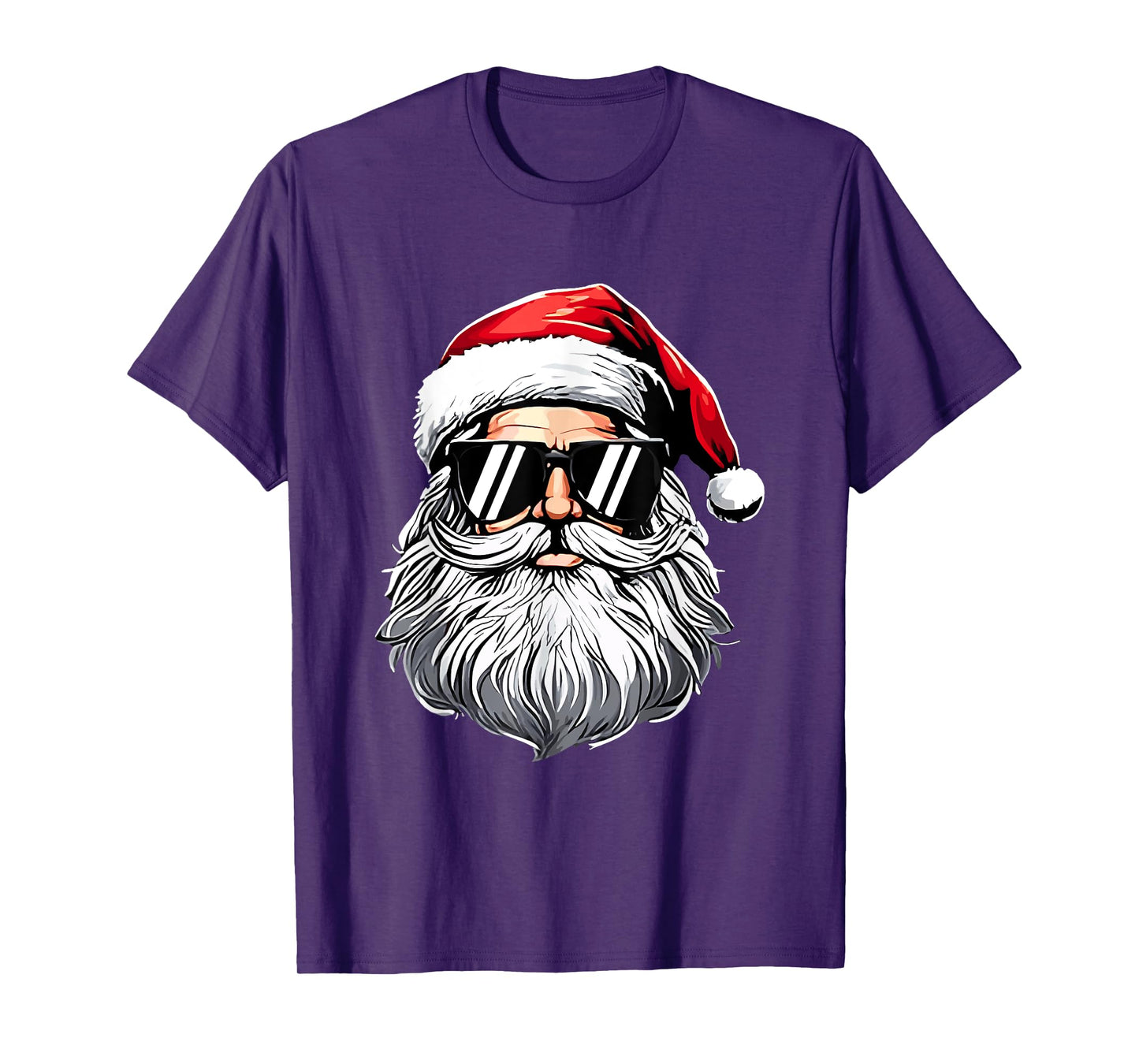 Santa Face Retro Sunglasses Christmas Xmas Men Women Kids T-Shirt