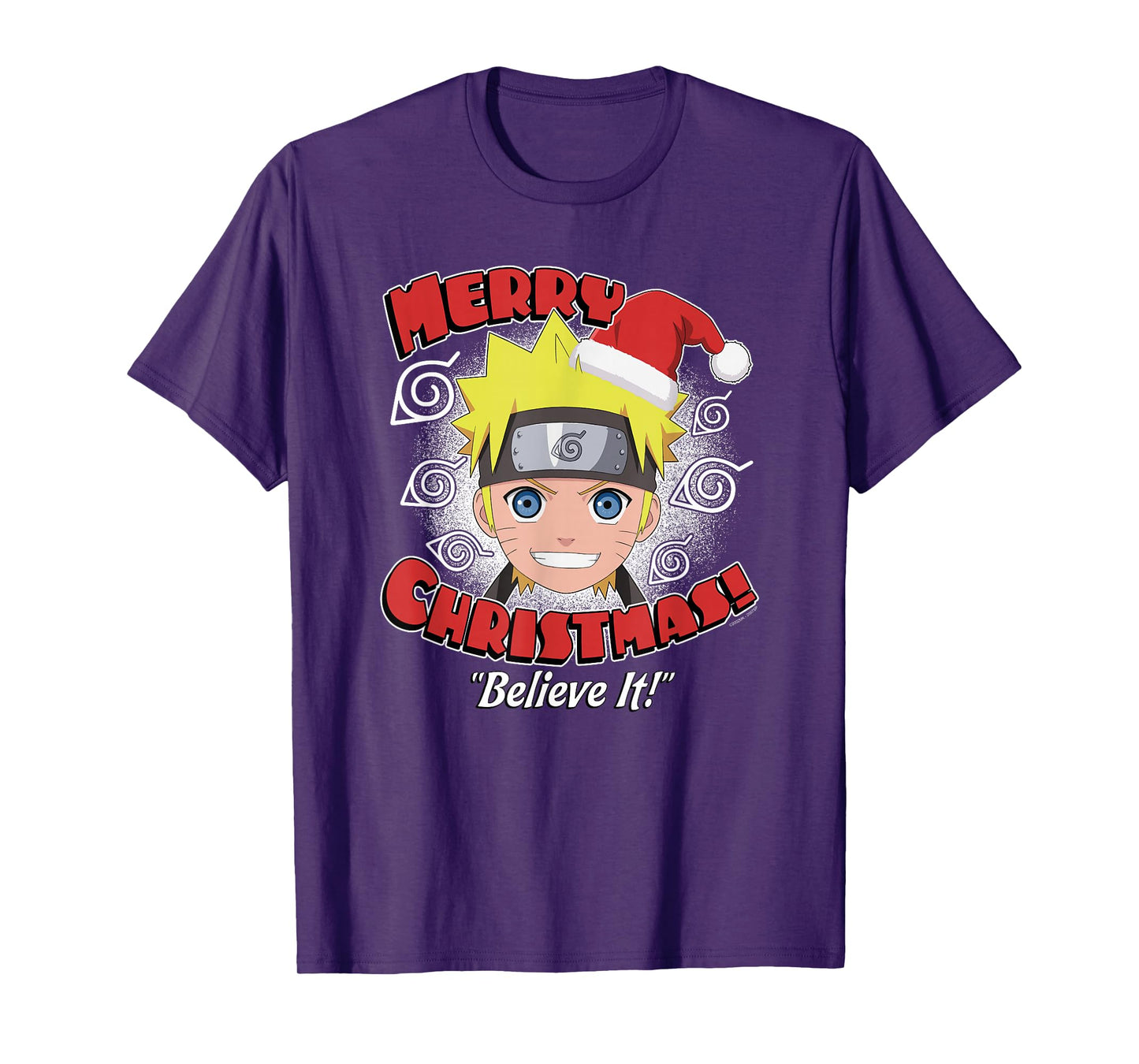 Naruto Shippuden Believe It Santa Christmas Anime T-Shirt