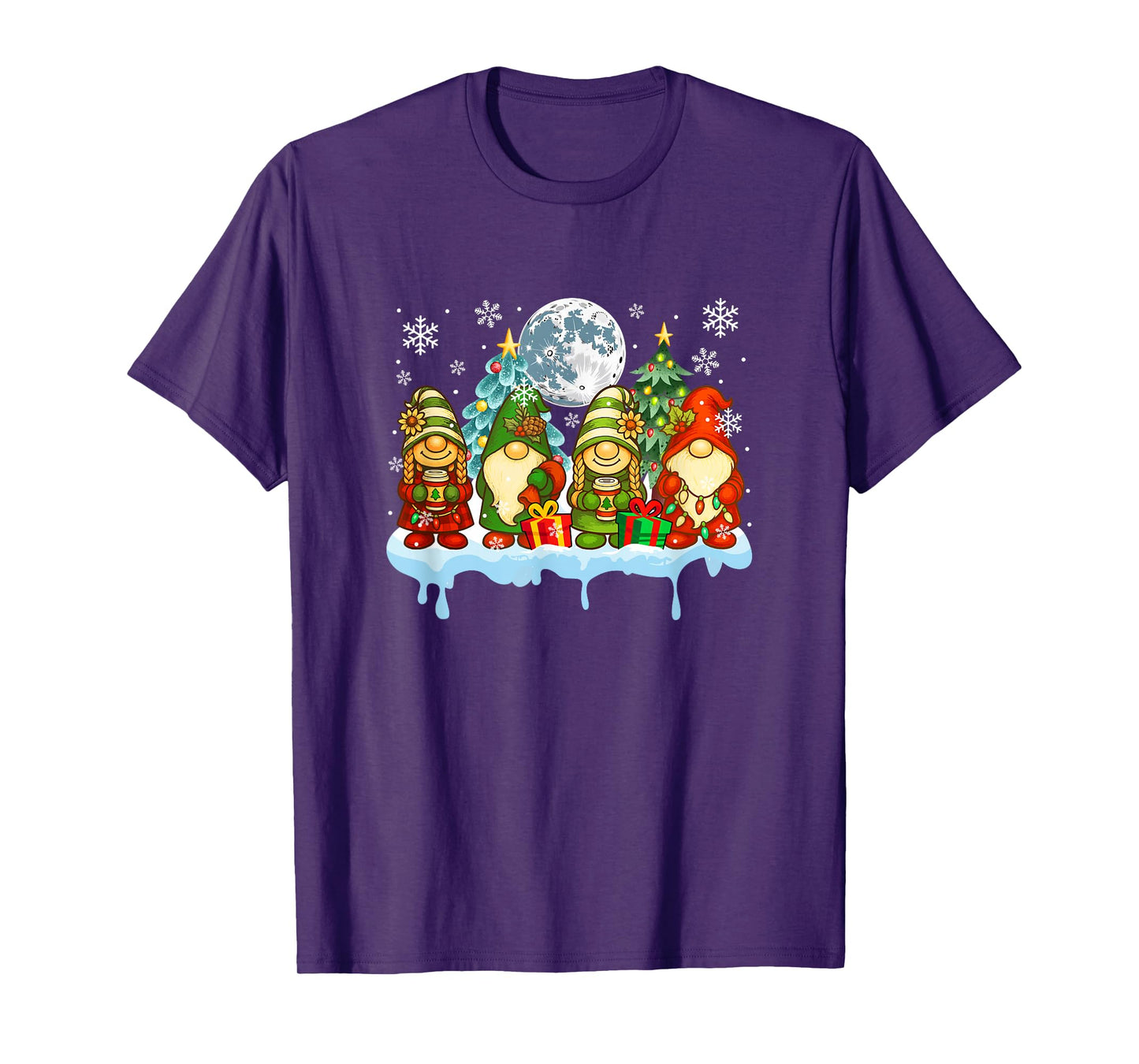 Christmas Three Gnomes Colorful Costume Kids Toddler Family T-Shirt