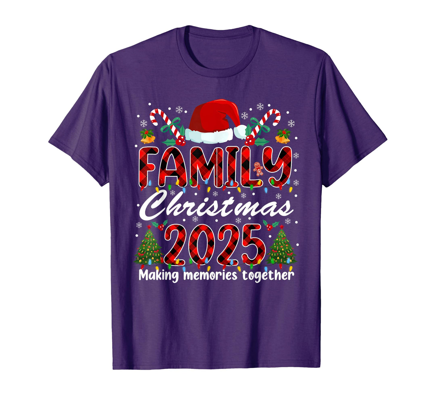 Family Christmas 2025 Matching Squad Santa Elf Funny Xmas T-Shirt