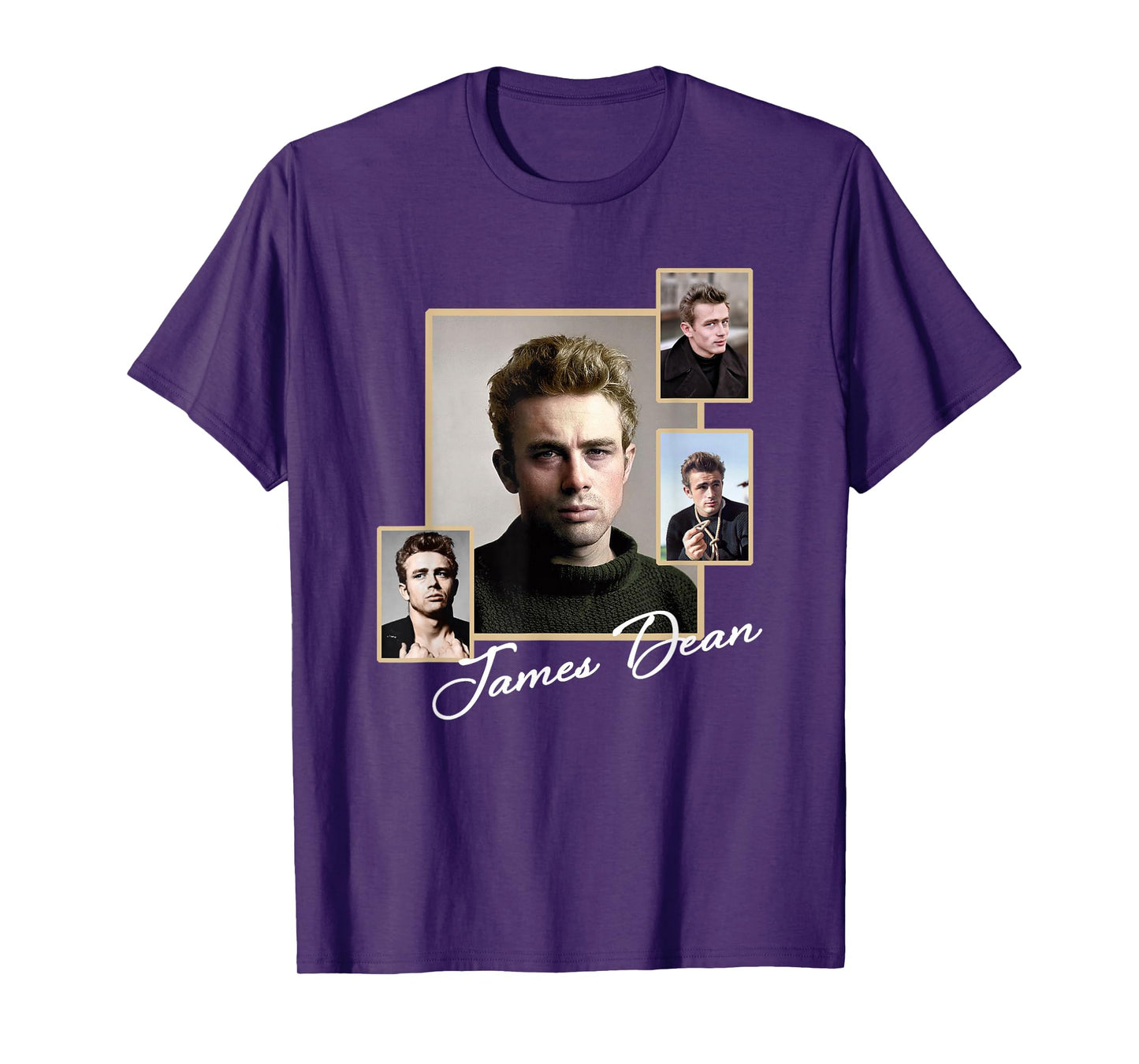 Great Moment Store Unisex Adult James Dean 009 T-Shirt Black Small Modern Classic Fit Crew Neck Short Sleeve T-Shirt