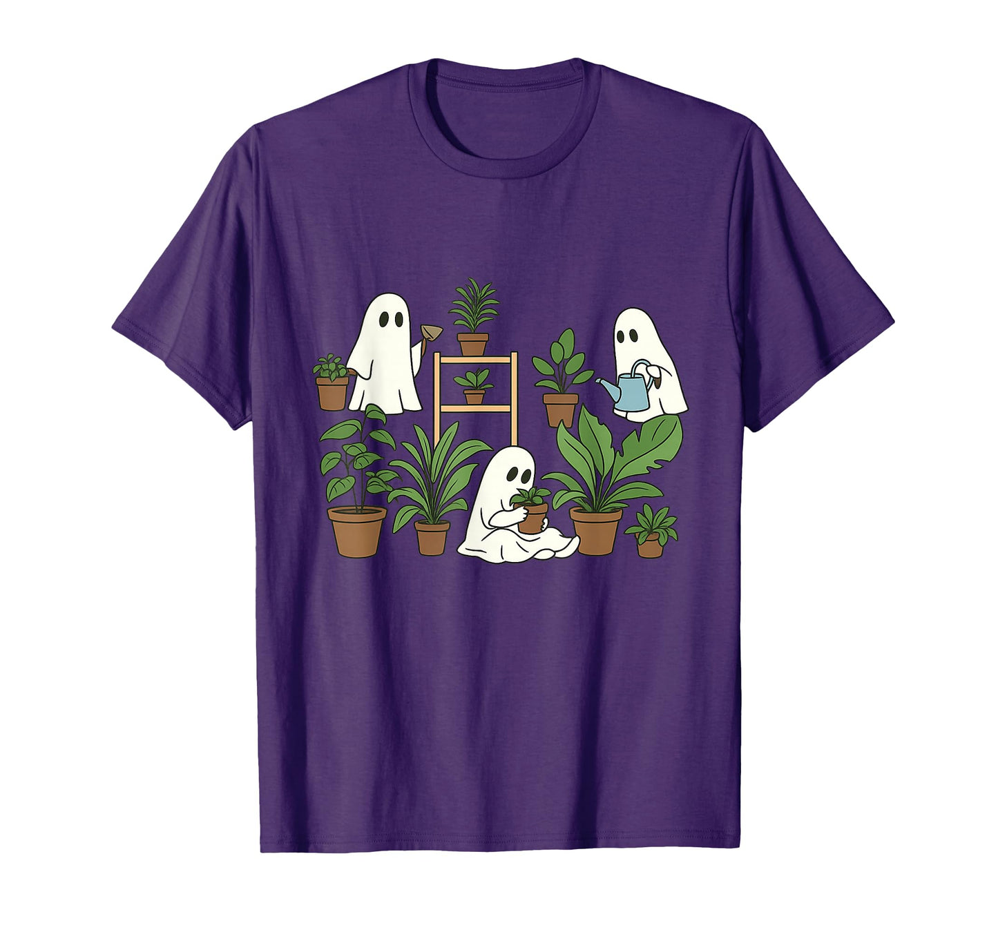 Cute Ghost Plant Lover Funny Halloween Garden T-Shirt