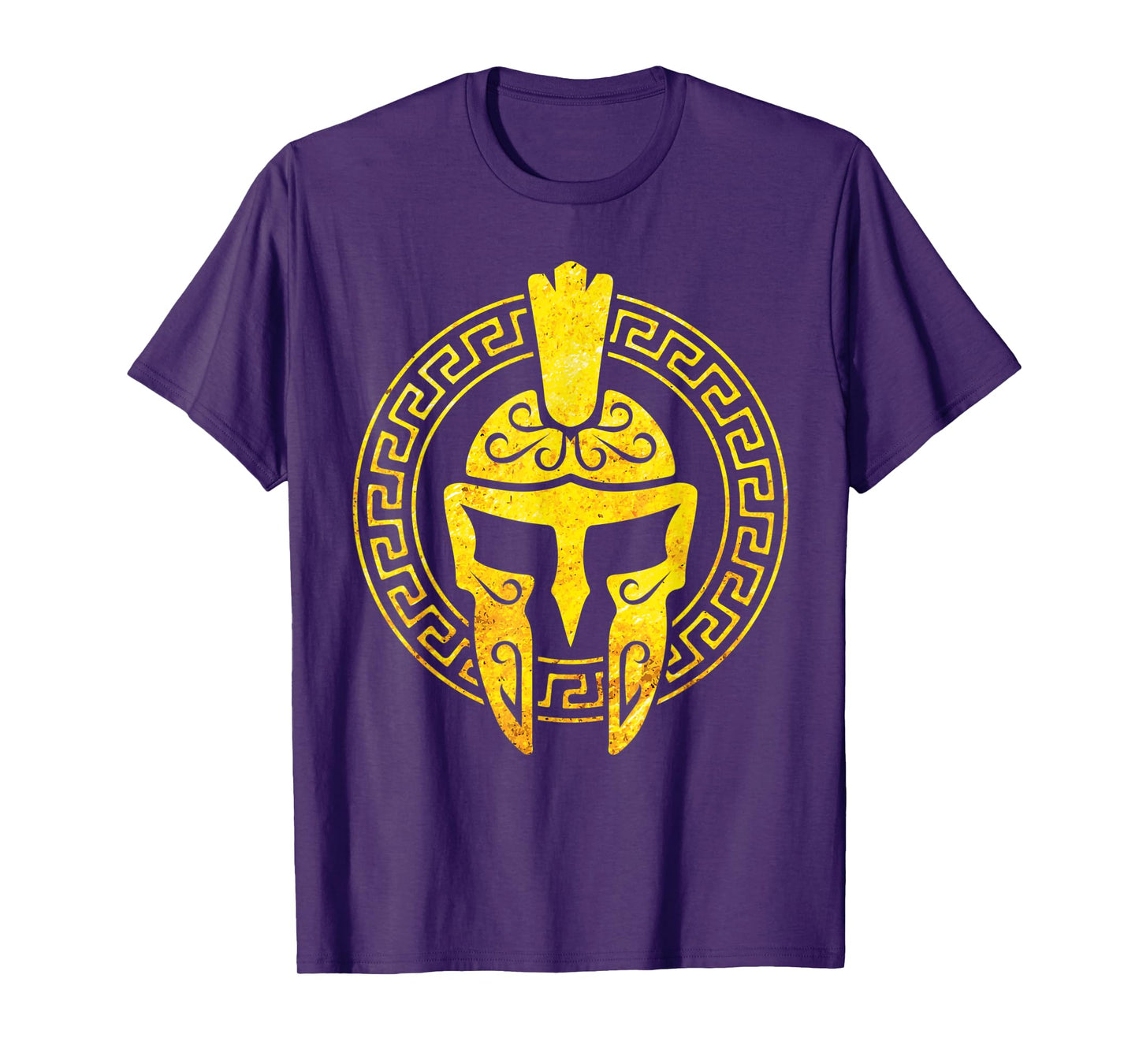 Spartan Helmet Workout Sparta Gold Fitness Gym Greek Gift T-Shirt