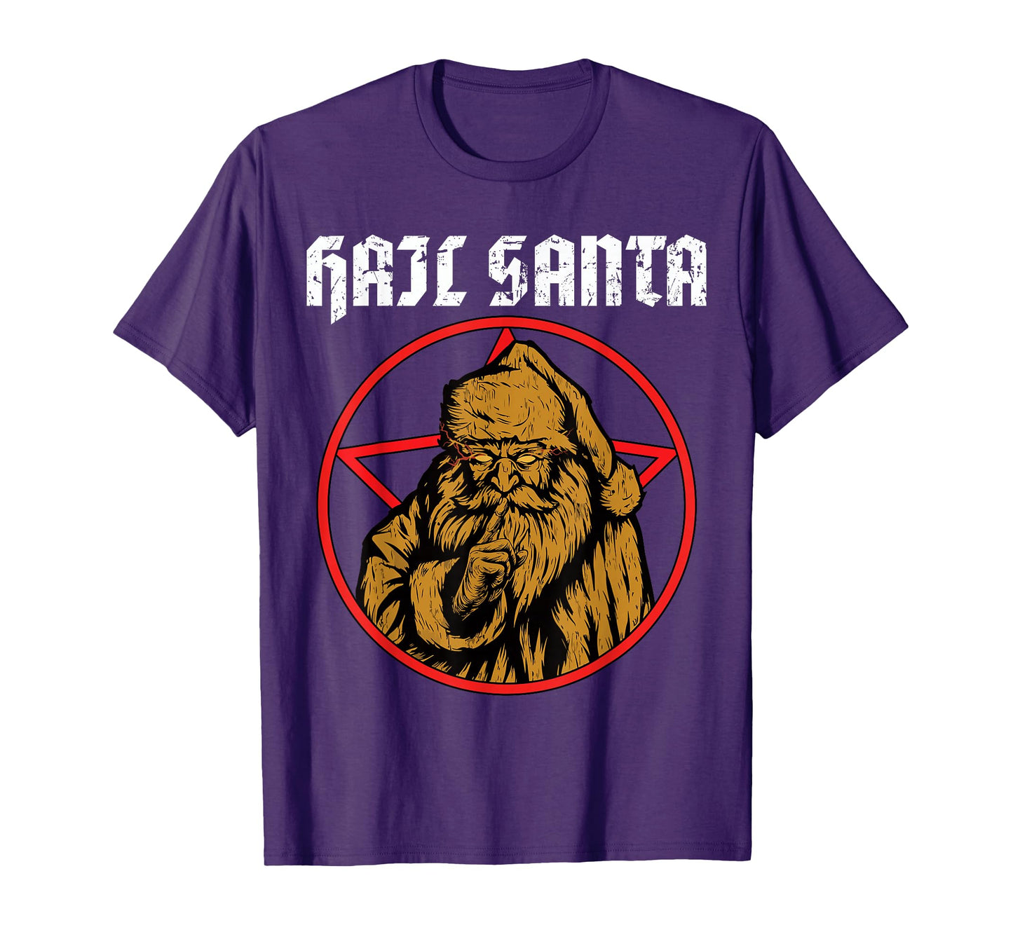 Hail Santa Pagan Happy Solstice Gothic Christmas Death Metal T-Shirt