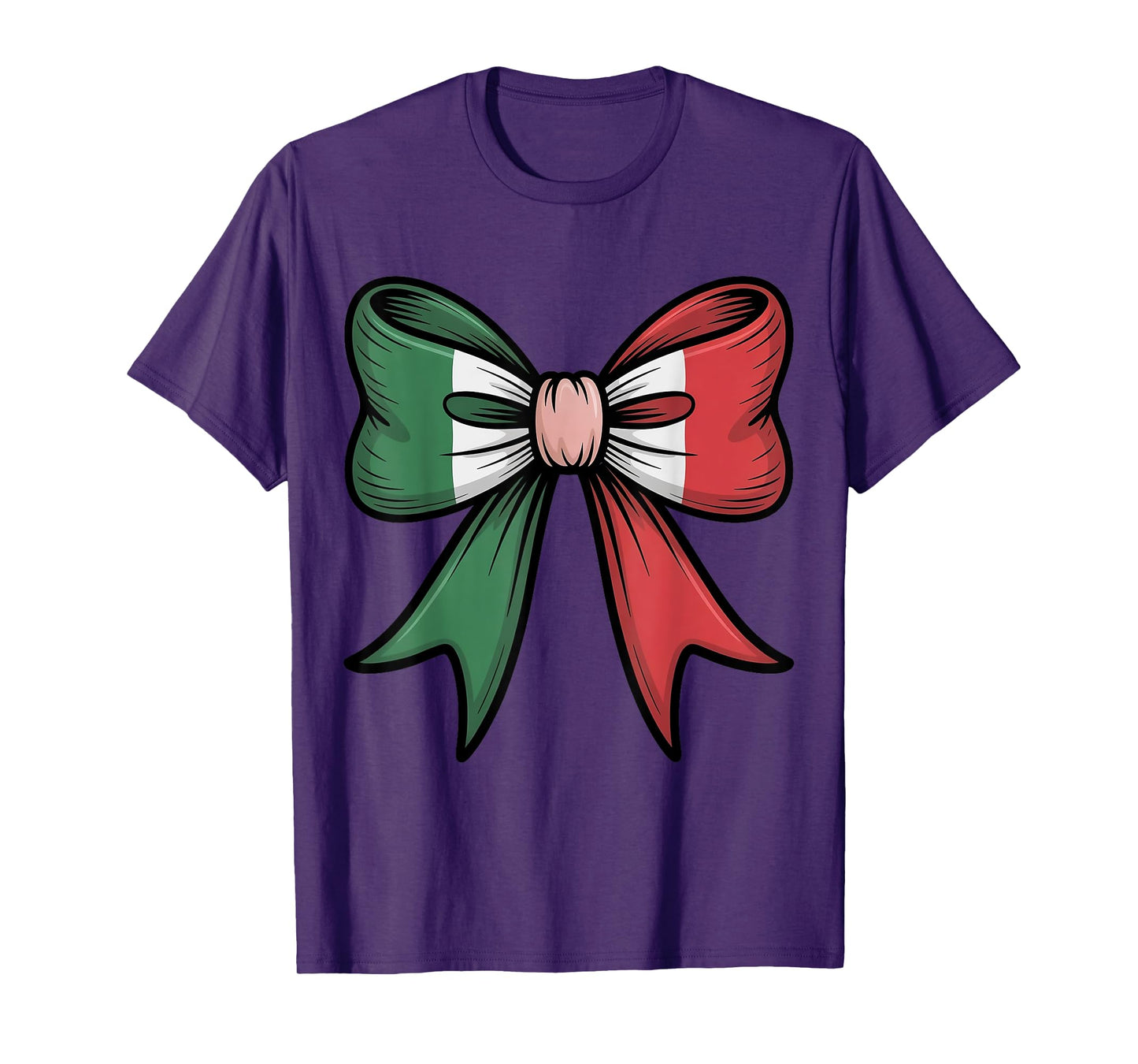 Vintage Italy Flag Coquette Bow Italian Flag Italia T-Shirt