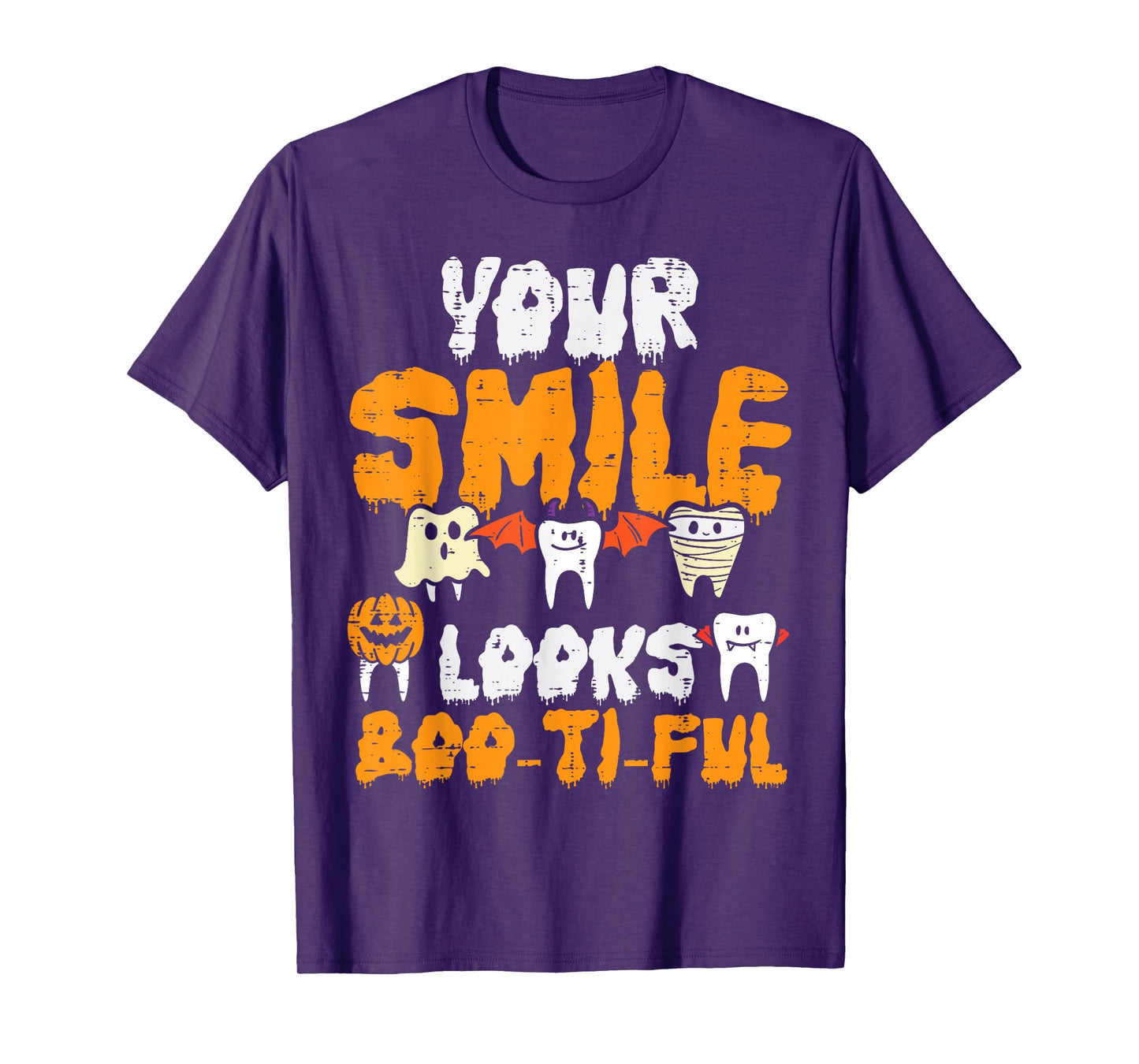 Halloween Dental Smile Looks Boo Tiful Dentist Costume Women T-Shirt