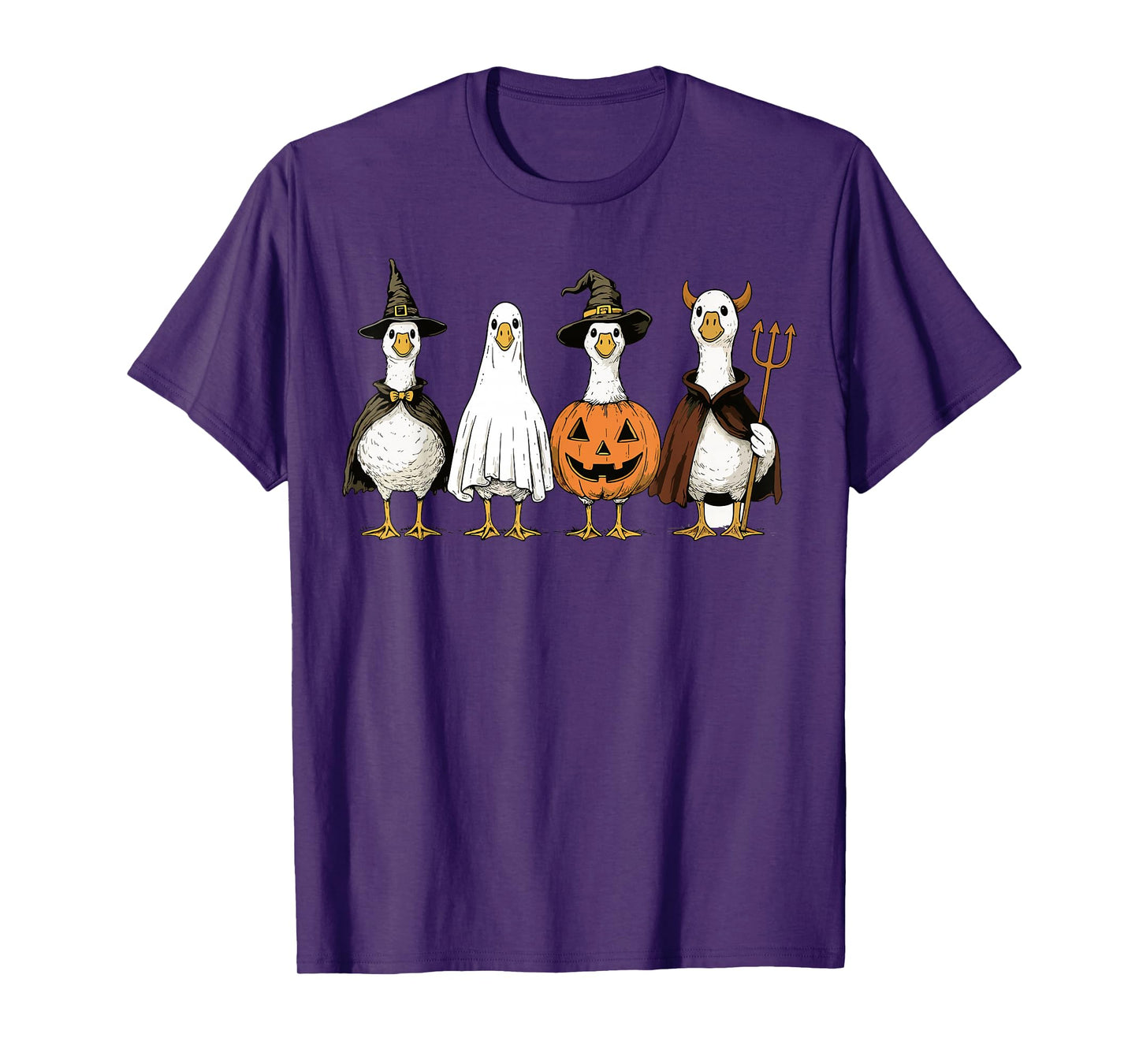 Just A Spooky Goose Halloween Silly Goose Funny Halloween T-Shirt