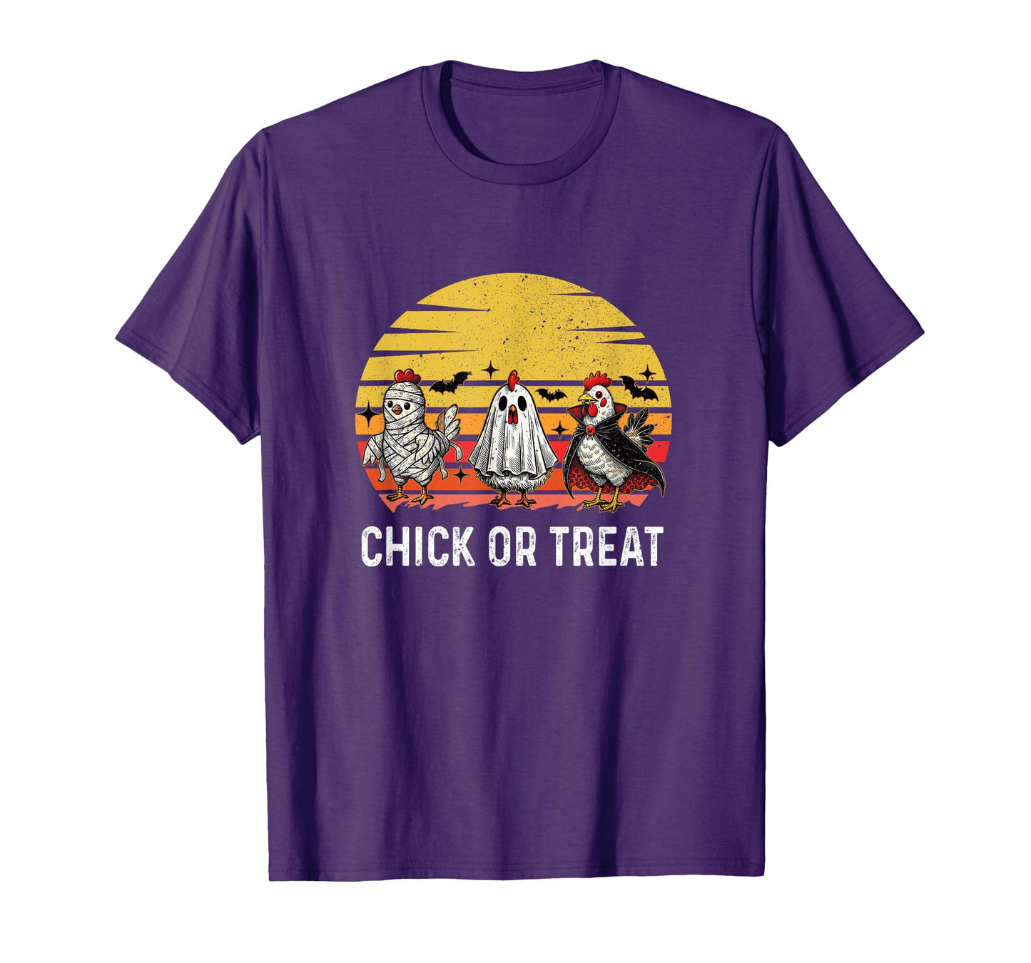 Chick Or Treat Halloween Witch Spooky Chicken T-Shirt