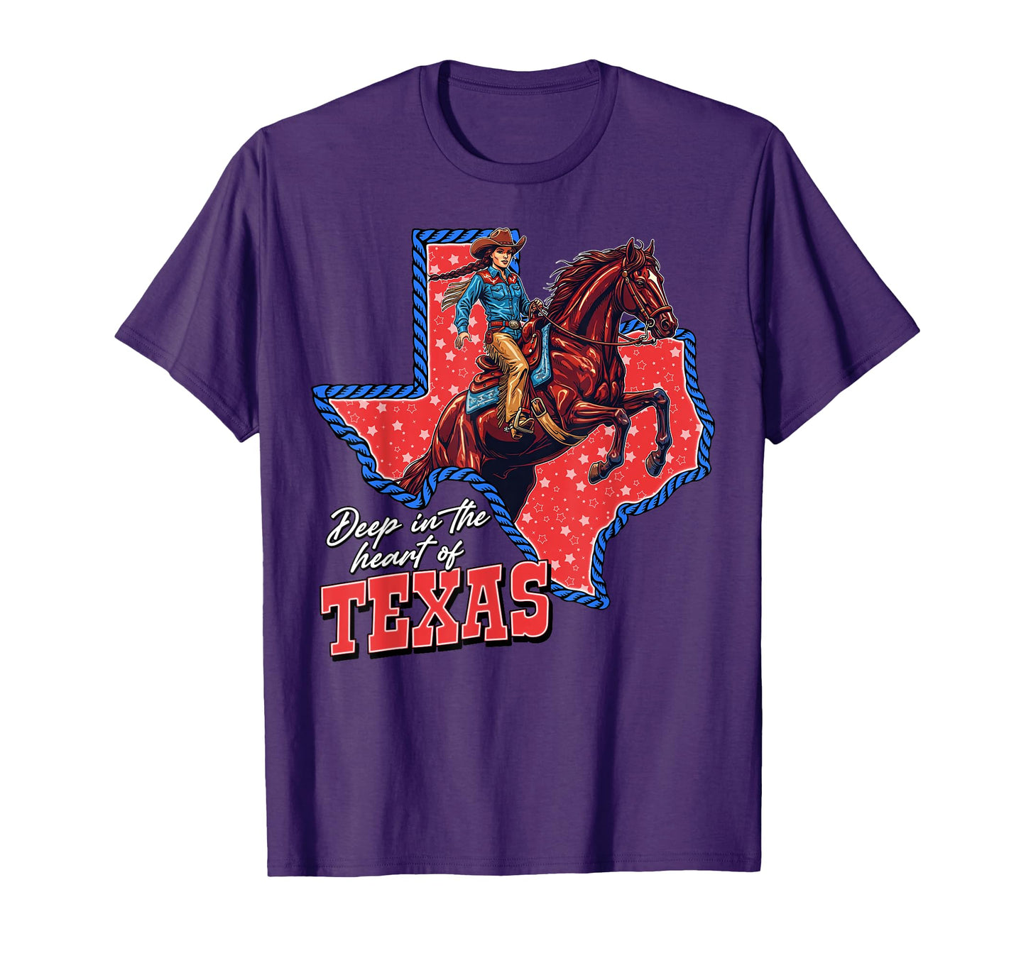 Deep in the Heart of Texas Cowgirl State Pride Cowboy T-Shirt