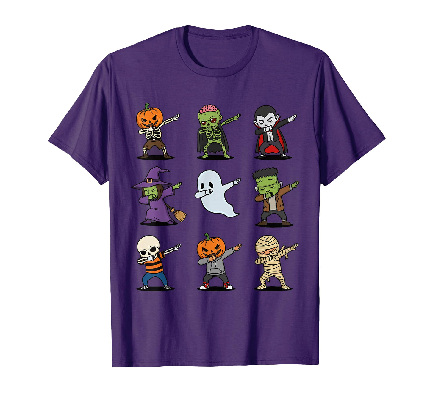 Spooky Dab Dance Halloween - Funny Skeleton and Friends T-Shirt