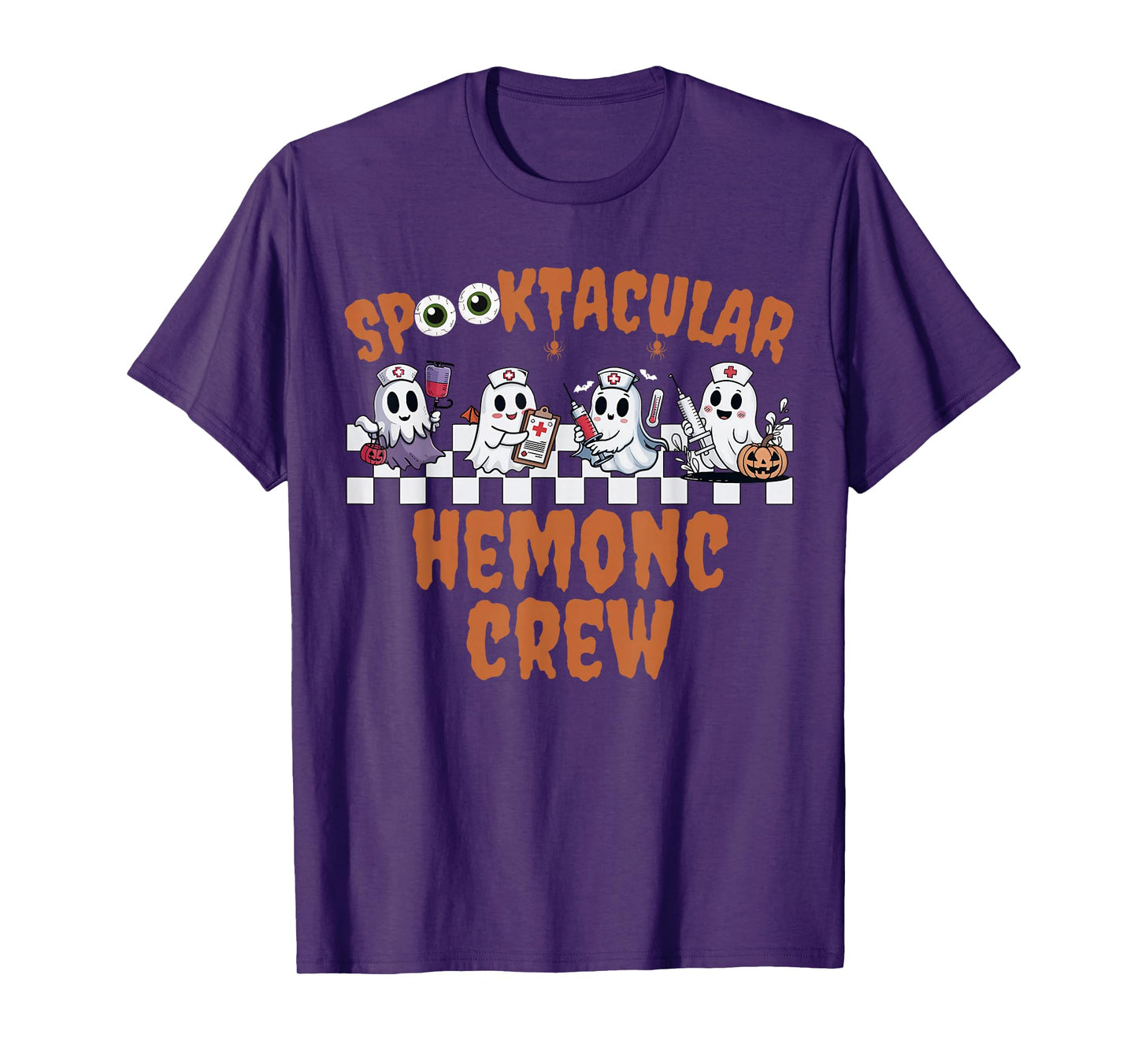 Spooktacular Hemonc Crew Ghost Hematology Oncology Halloween T-Shirt