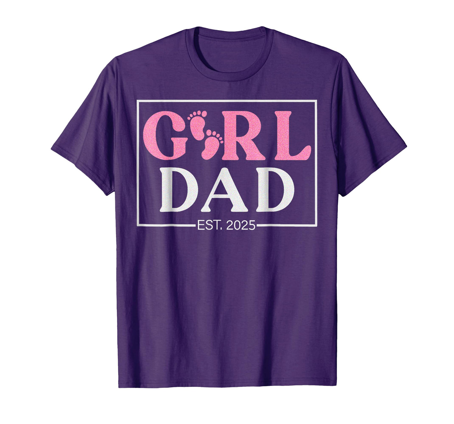 Dad Est. 2025 Logo New Dad Of Girl To Be 2025 Daddy Mens T-Shirt