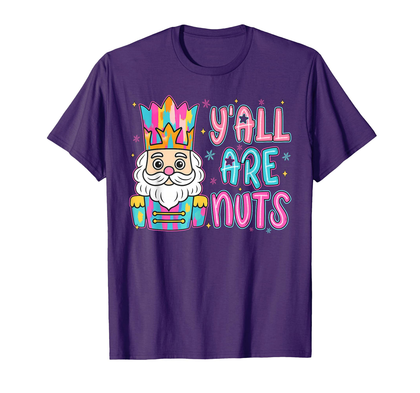 Christmas Nutcracker Y'all are Nuts Pink Christmas Women Kid T-Shirt