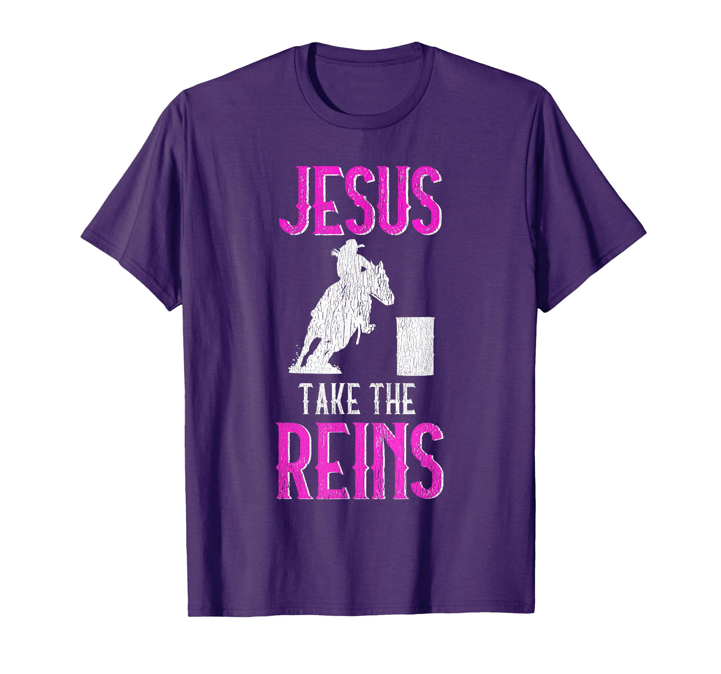 Jesus Take The Reins Cowgirl Mama Barrel Racing Mom T-Shirt