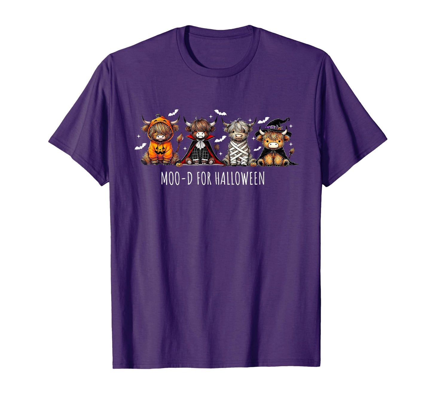 Moo-d for Halloween Funny Halloween Highland Cow Costume T-Shirt