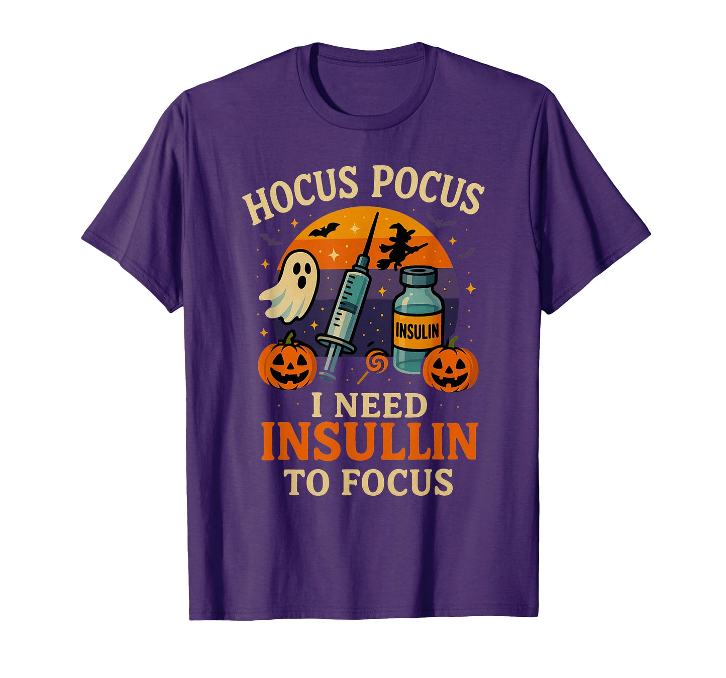 Funny Halloween Insulin Ghost Costume Diabetic Support T-Shirt