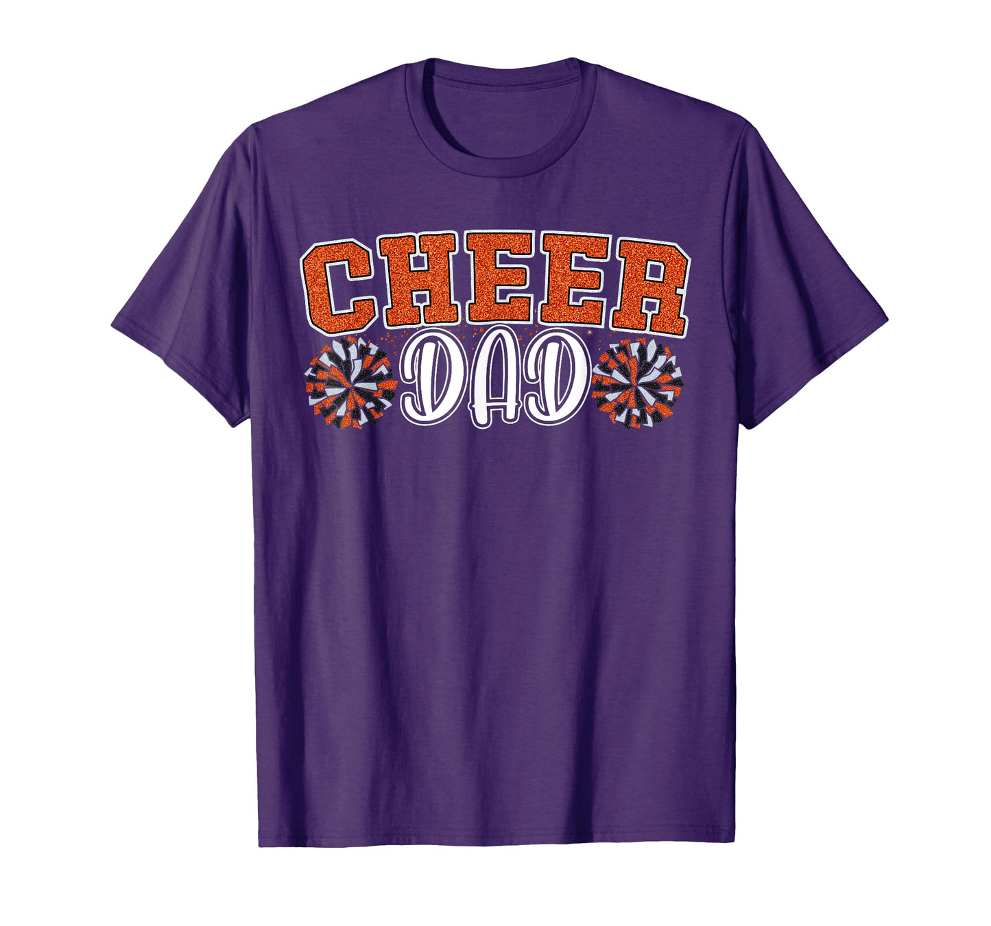 Proud Cheer Dad My Favorite Cheerleader Calls Me Dad Orange T-Shirt