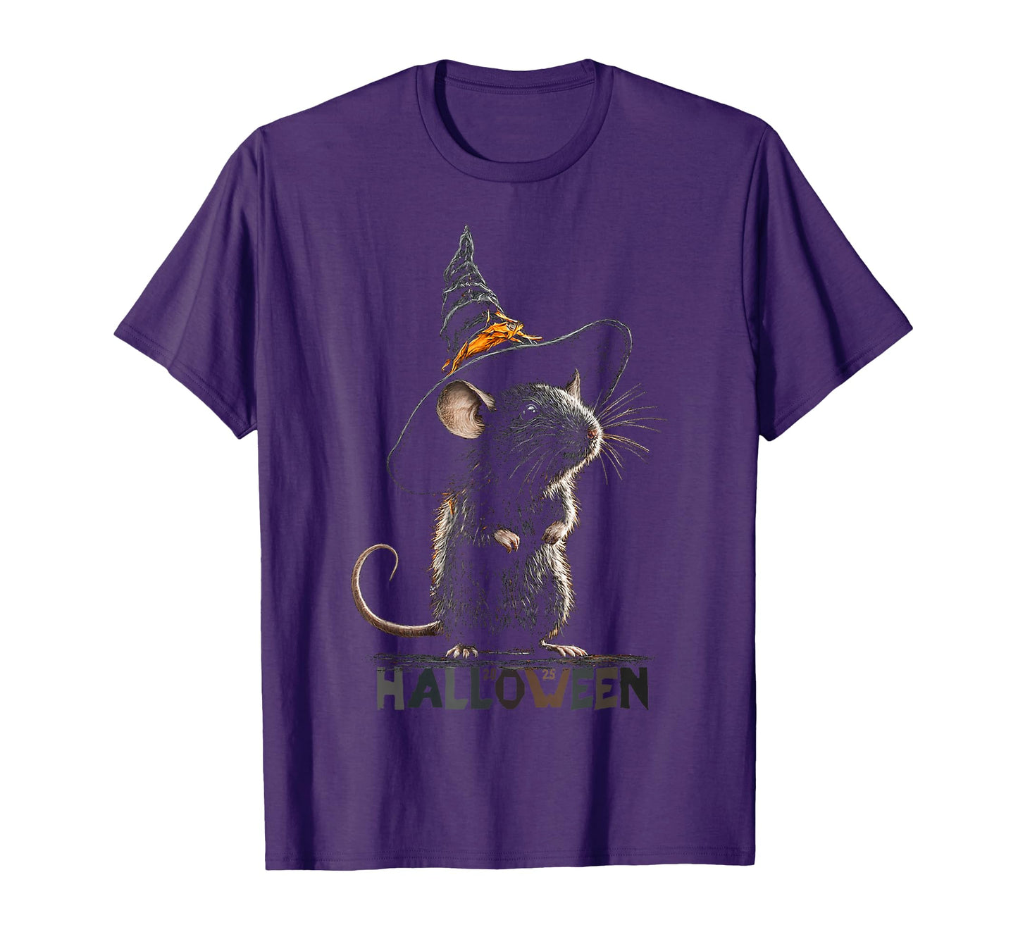 Halloween 2025 Mouse Witch Animal Costume Fun T-Shirt