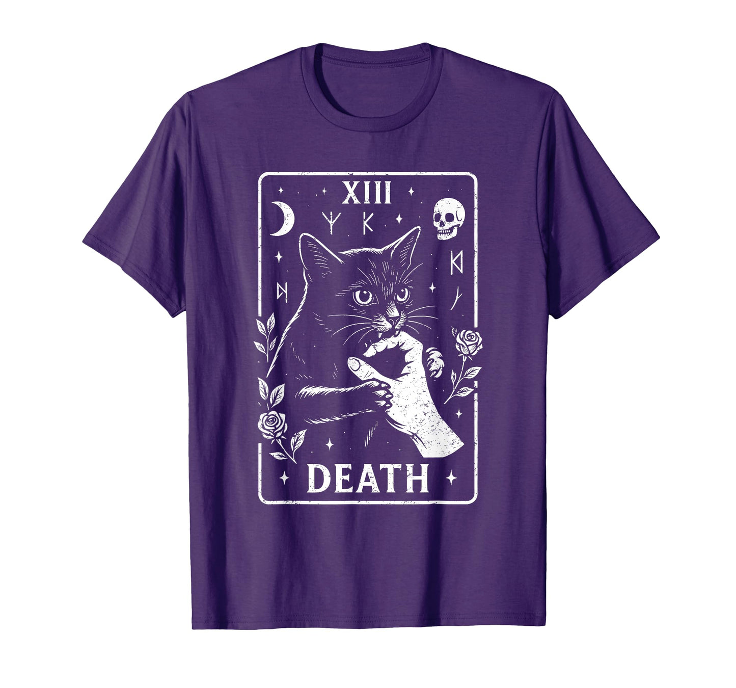 Death Cat Tarot XIII Occult Gothic Aesthetic T-Shirt