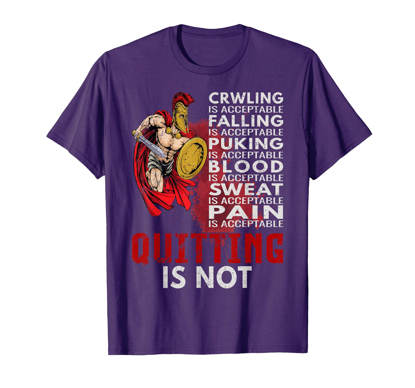 Spartans never quit Ancient Greece Warriors Sparta T-Shirt