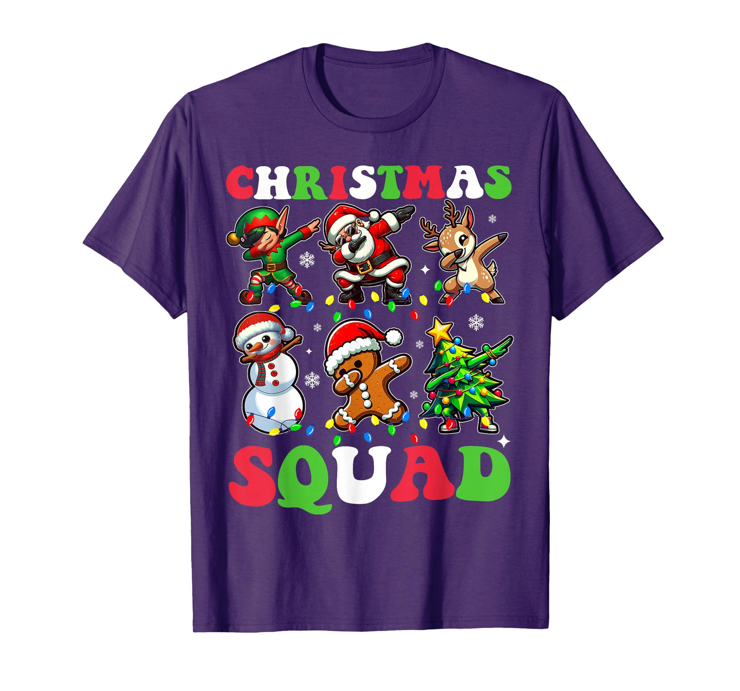 Christmas Squad Funny Matching Family Outfit Holiday Crew T-Shirt