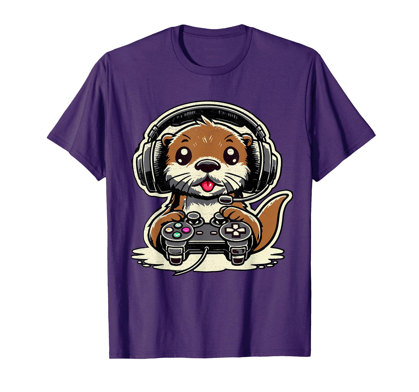 Funny Gaming Otter Gamer Sea Otter Lover Animal Video Game T-Shirt