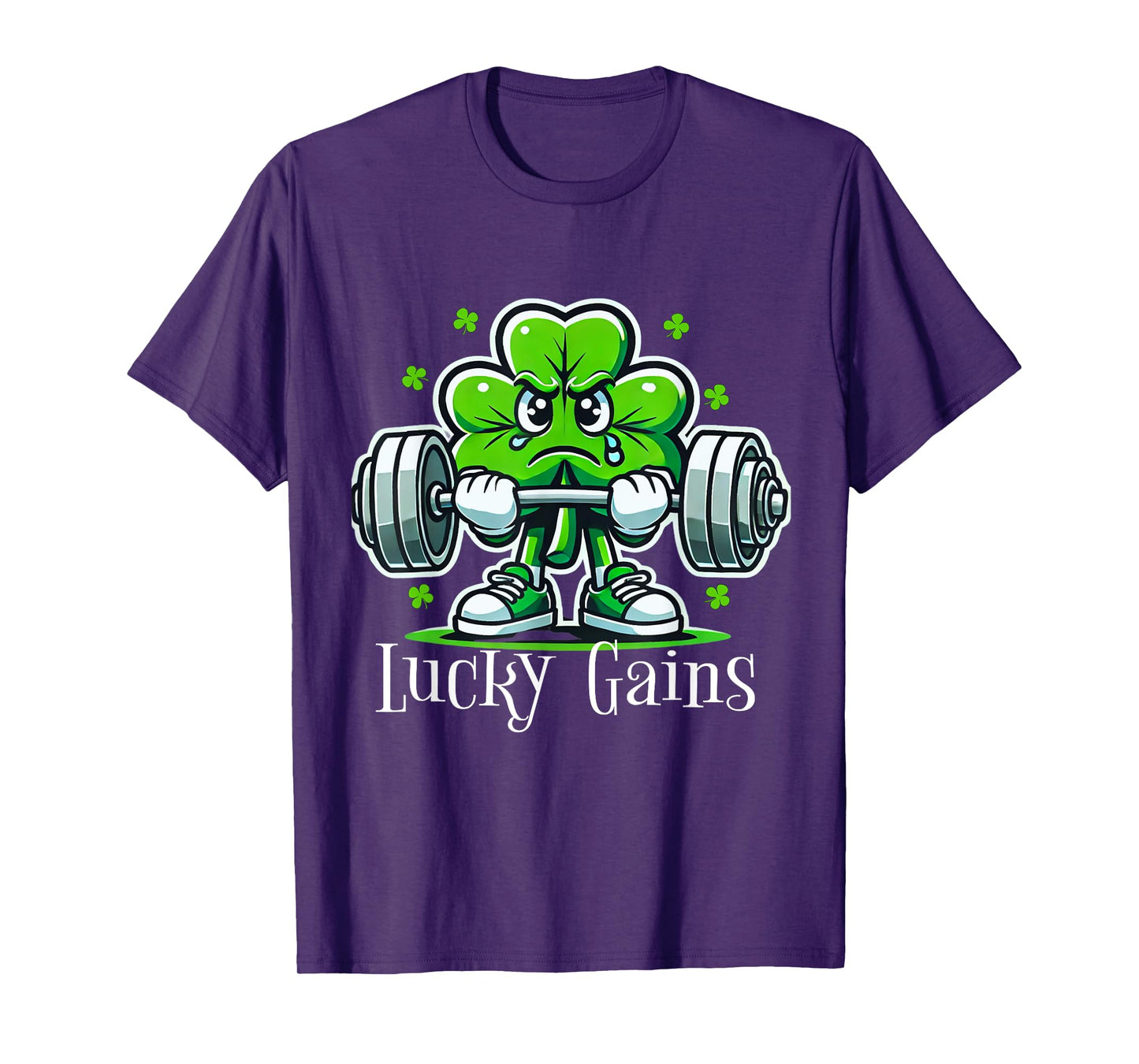 Fitness Gym Workout Lifting Shamrock St Patricks Day T-Shirt