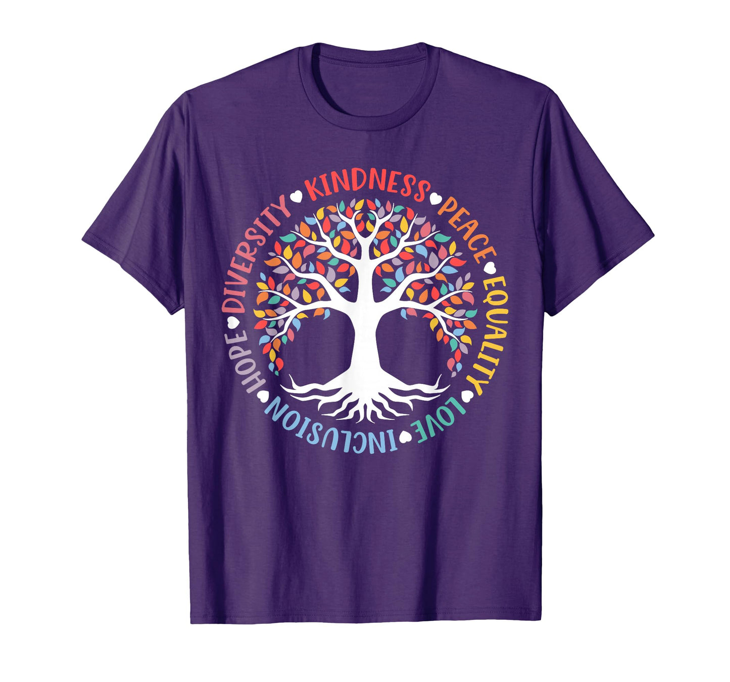World Peace Supporter Retro Women Men Apparel Kindness Peace Equality Love Inclusion Hope Diversity Retro T-Shirt