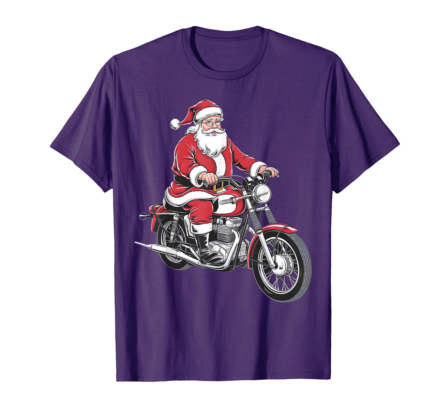 Motorcycle Christmas Biker Santa Riding Bike Racing T-Shirt