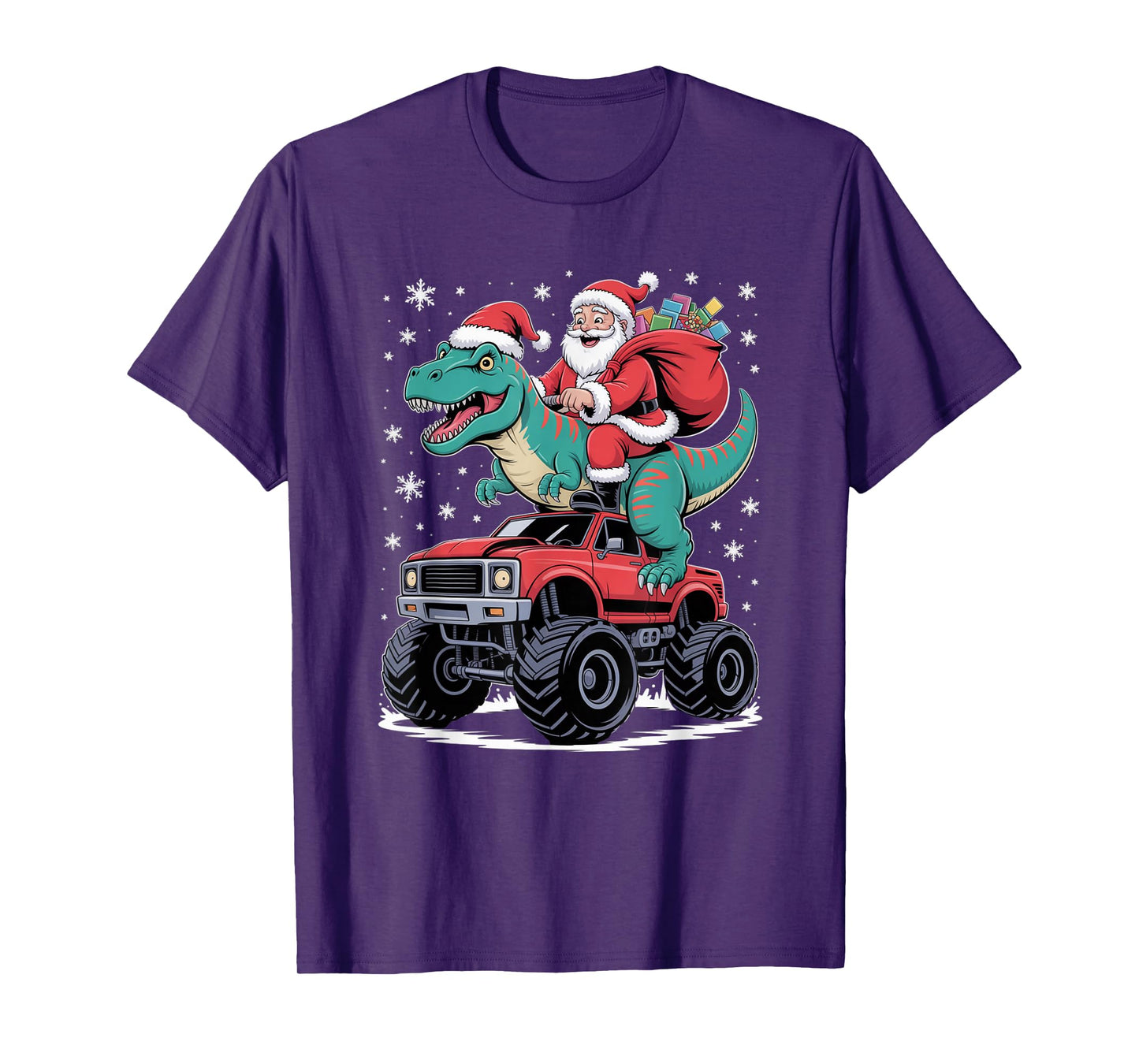 Santa Wild Ride Dino Delivery Adventure T-Shirt