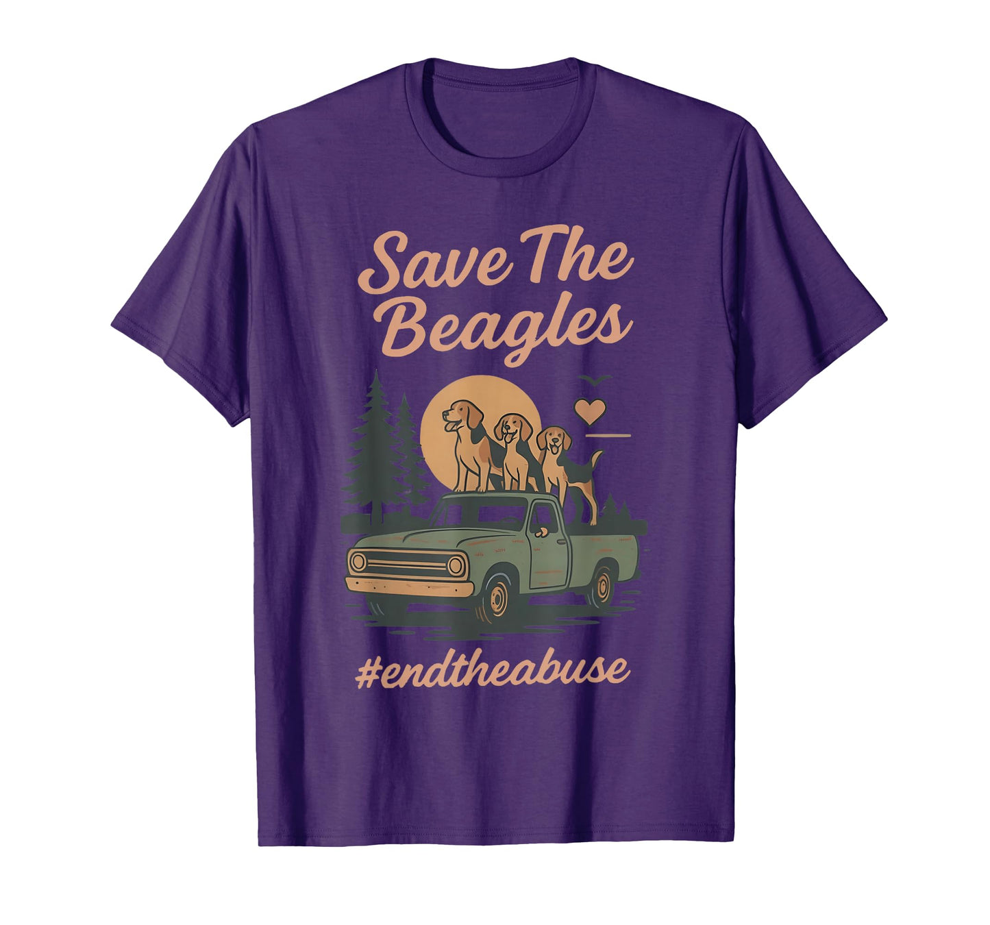 Save The Beagles End Animal Abuse Vintage Dog T-Shirt