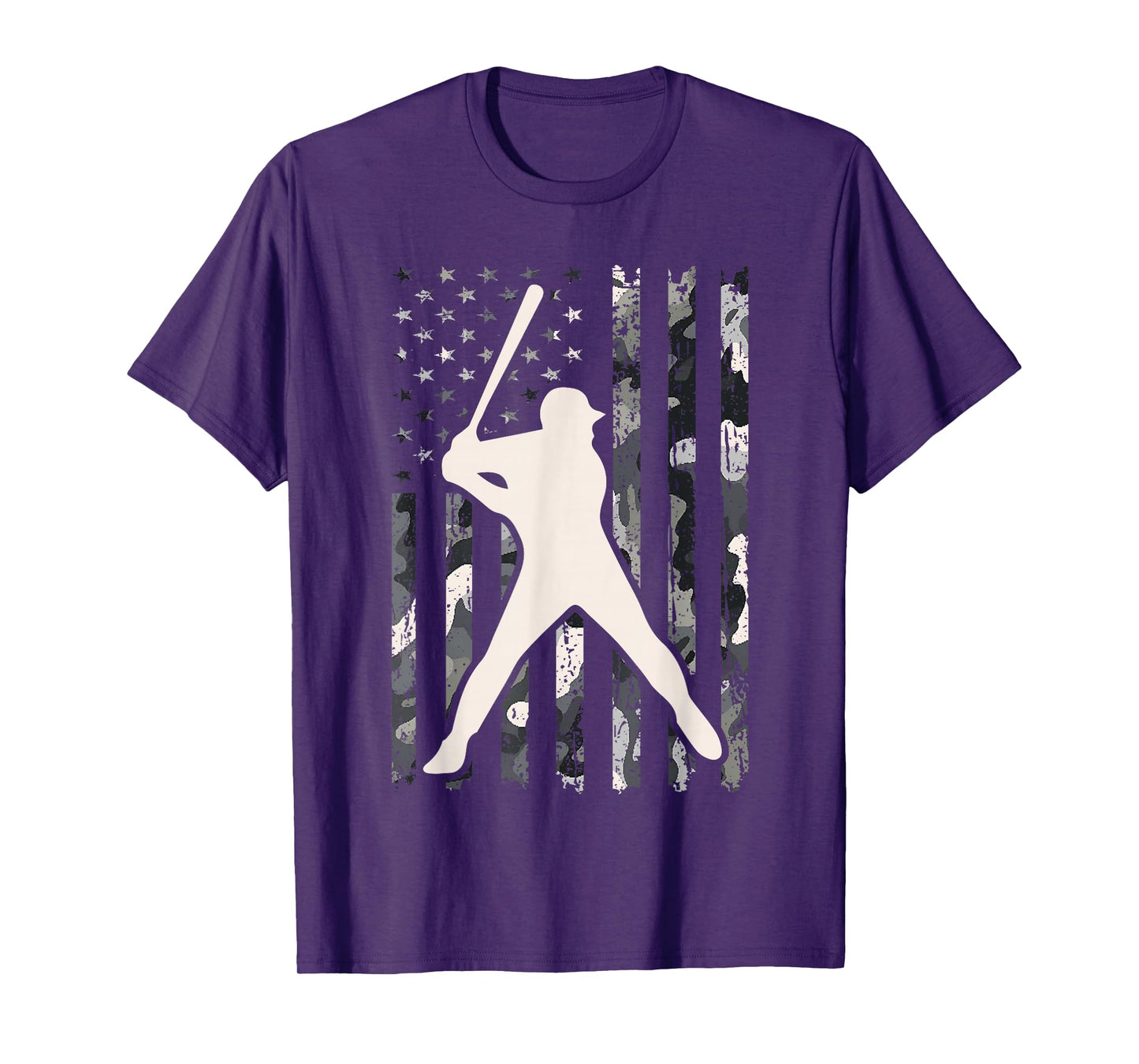 Baseball USA Flag Camo vintage Baseball Flag for men women T-Shirt