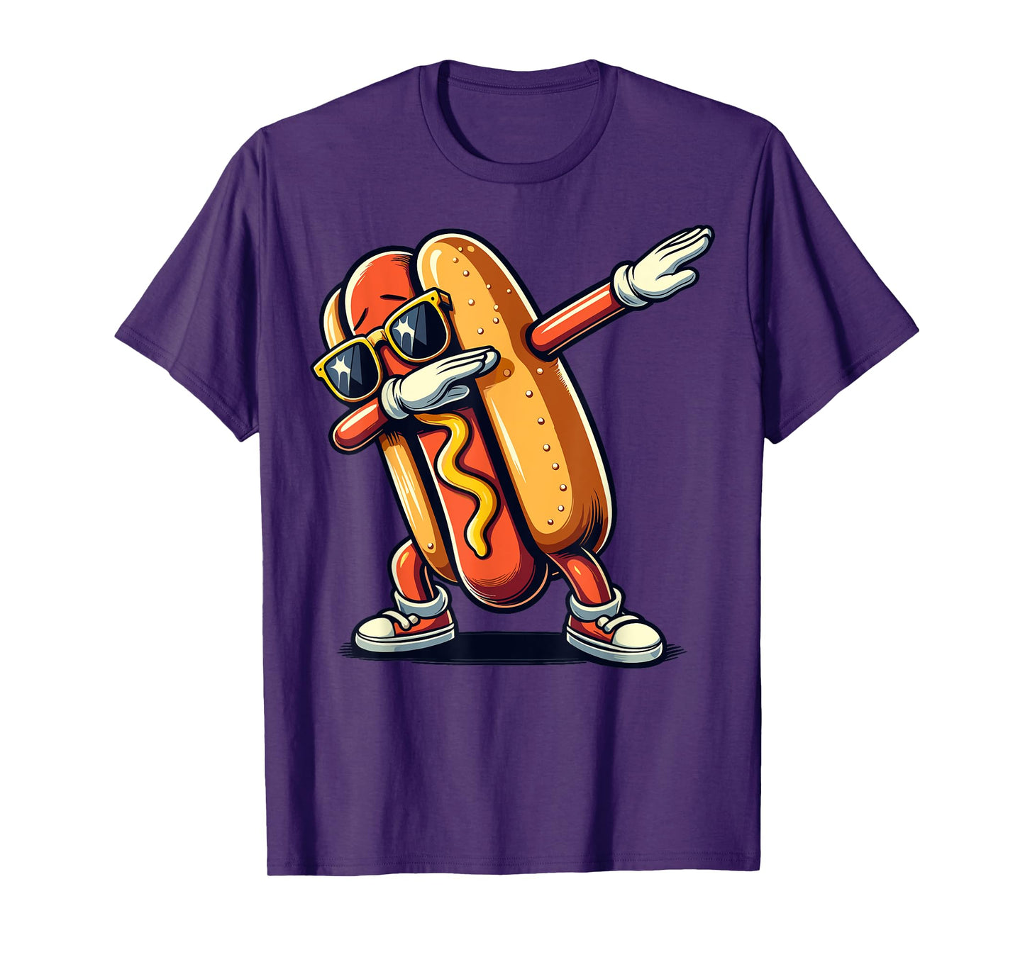 Cool Hot dog Dabbing Funny Fast Food Hotdog Lovers Toddler T-Shirt for Men Women Kids