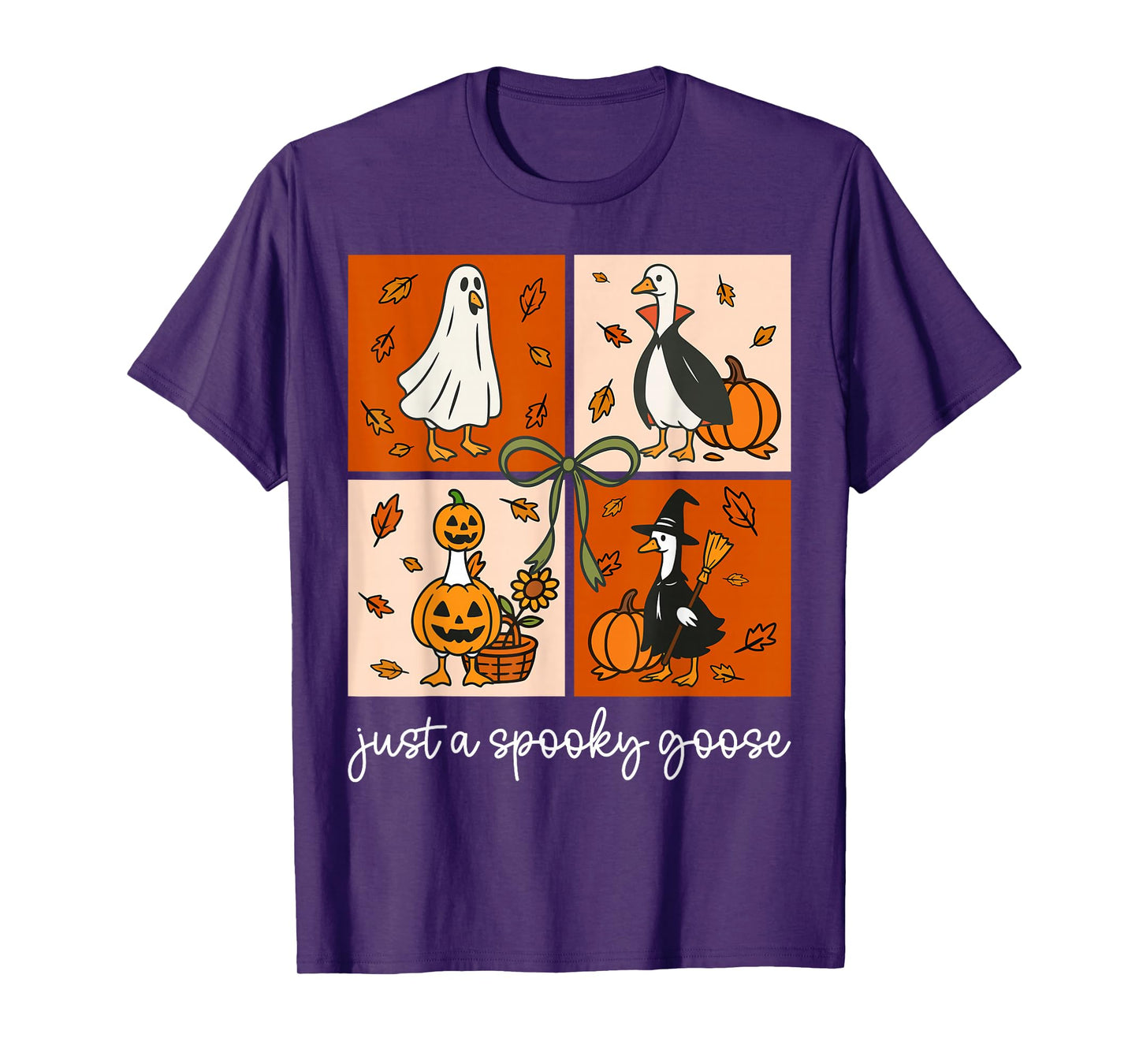 Just A Spooky Goose Halloween Silly Goose Funny Halloween T-Shirt
