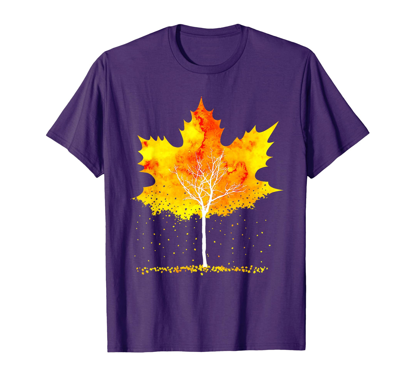 Maple Leaf Autumn Tree Orange Fall Leaves Season Maple Leaf T-Shirt