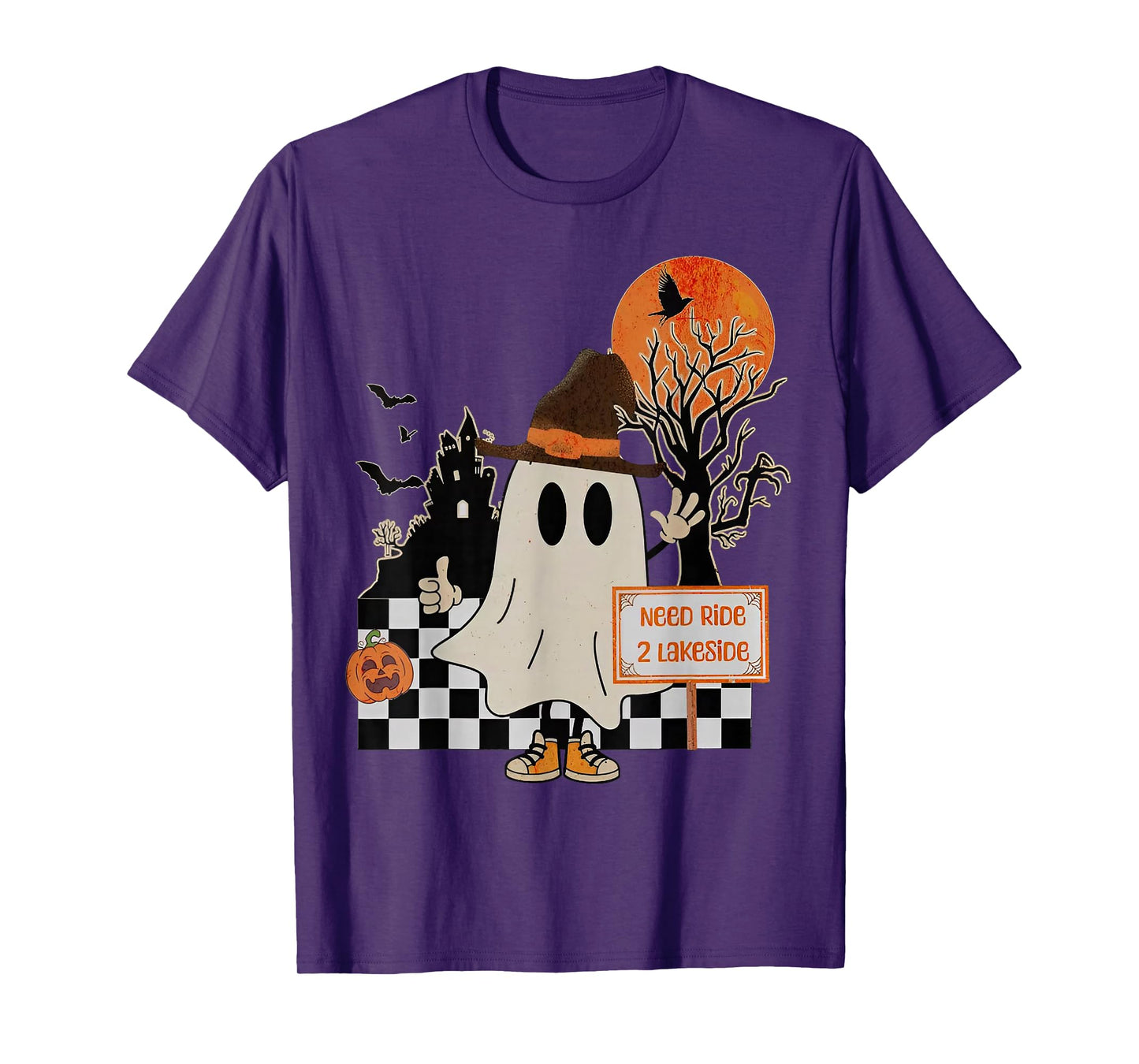 Need Ride 2 Lakeside - Halloween Ghost T-Shirt