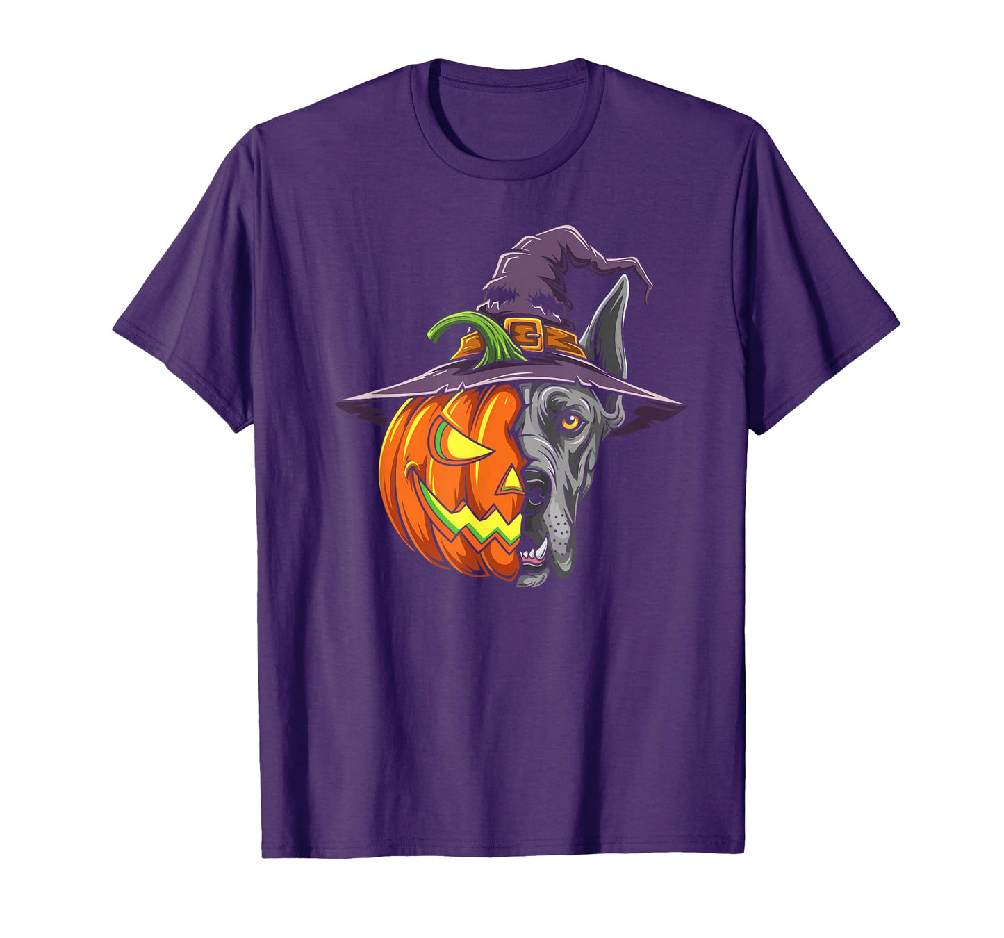 Great Dane Pumpkin Jack O Lantern Halloween Kids Mens Womens T-Shirt