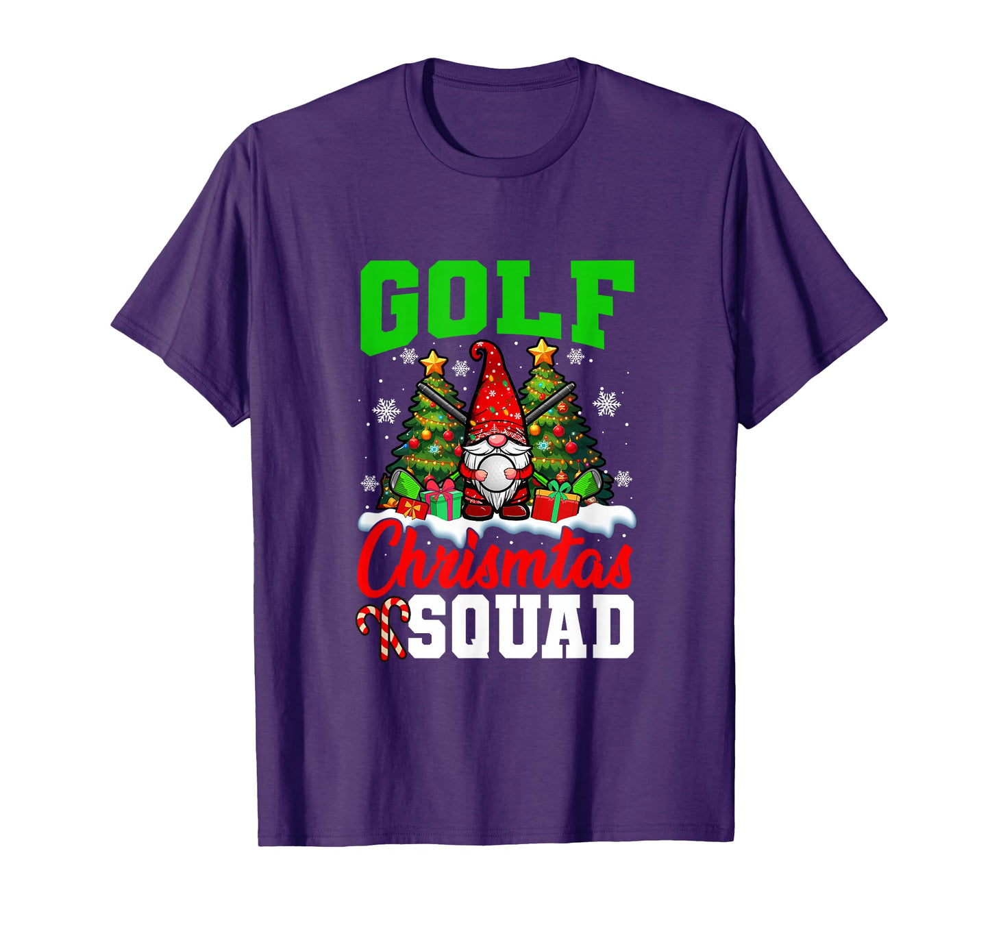 Golf Christmas Squad Player Costume Gnome Lover Kids T-Shirt