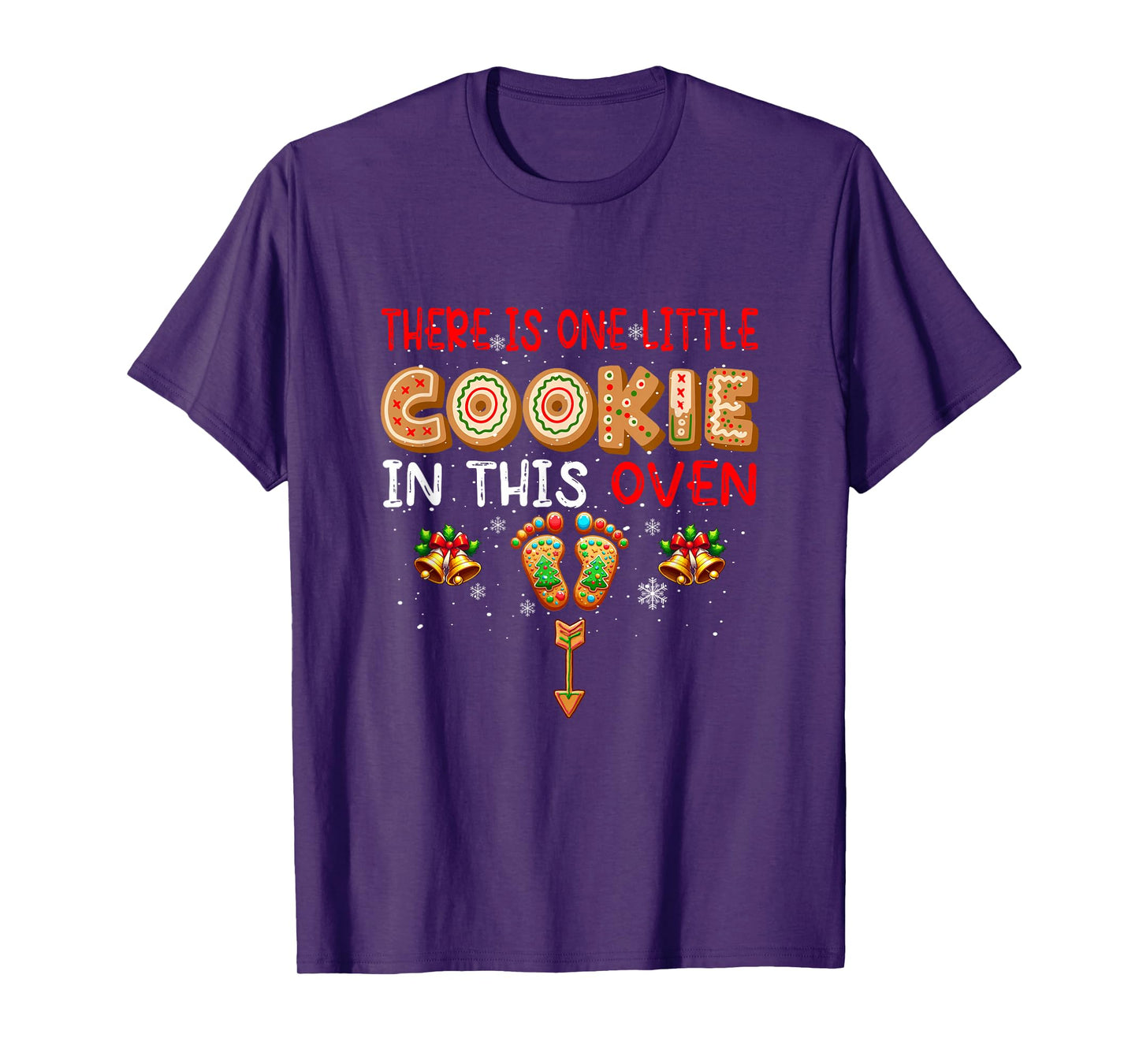 One Little Xmas Cookie in This Oven Pregnancy Announcement T-Shirt
