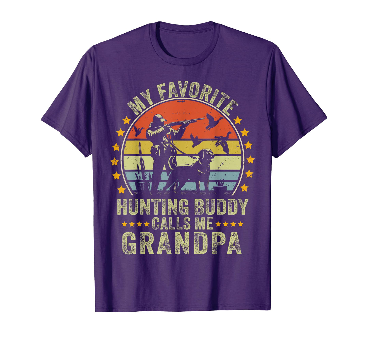 My Favorite Hunting Buddy Calls Me Grandpa Funny Hunting T-Shirt