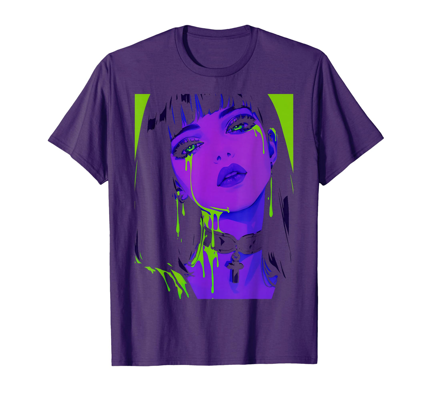 Cybergoth Cybercore Grunge Punk Goth Girl Alt Anime Manga T-Shirt