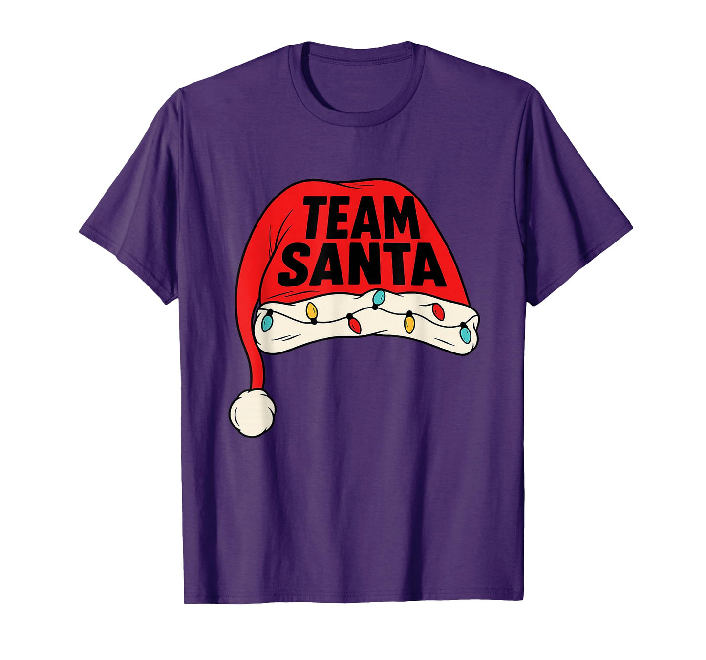 Team Santa Hat Christmas Squad Family Group Matching Pajamas T-Shirt