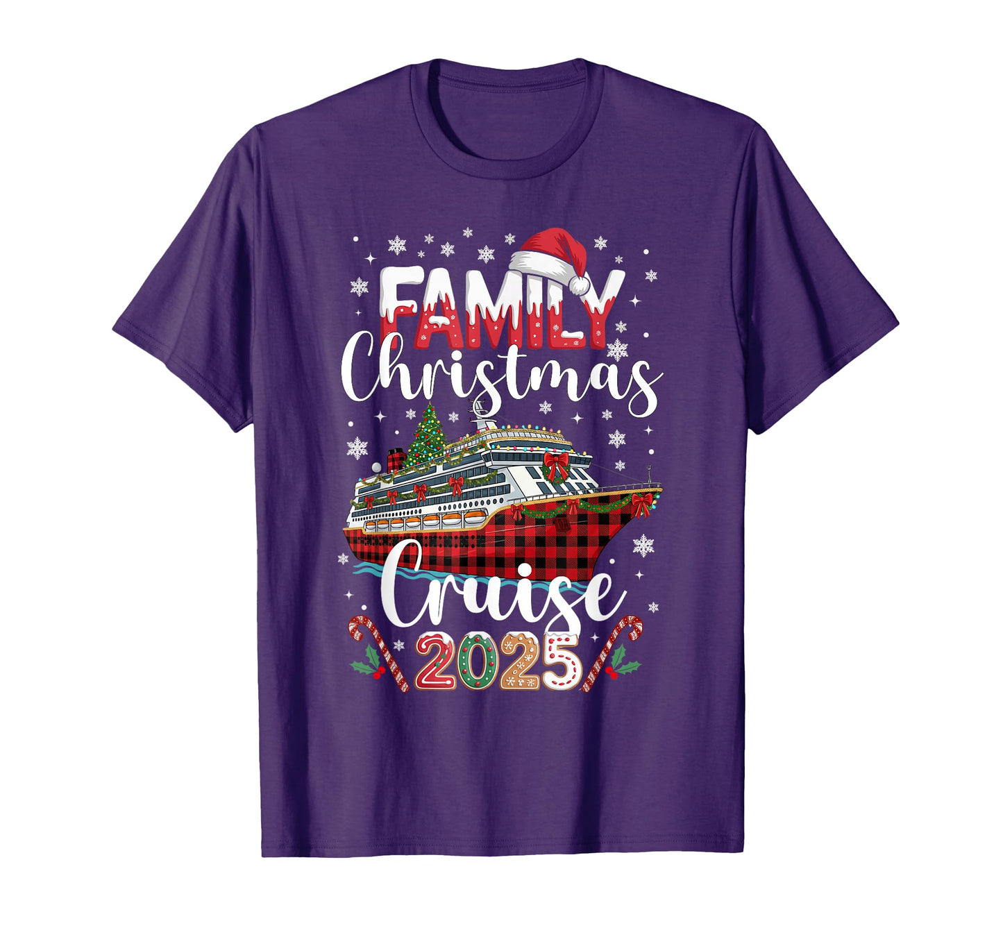 Family Christmas Cruise 2025 Matching Family Cruise Holiday T-Shirt