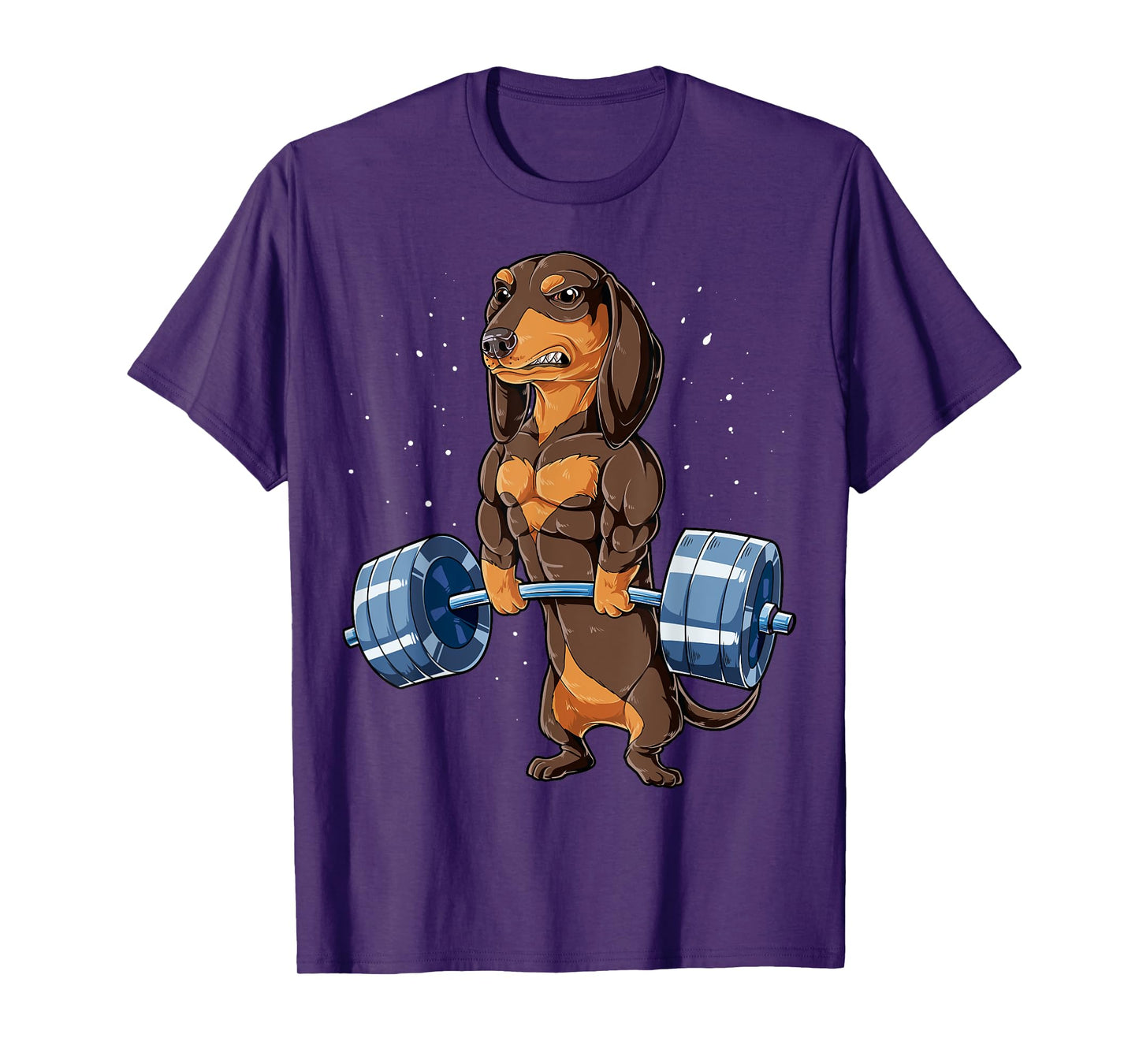 Dachshund Weightlifting Deadlift Men Fitness Gym Workout T-Shirt