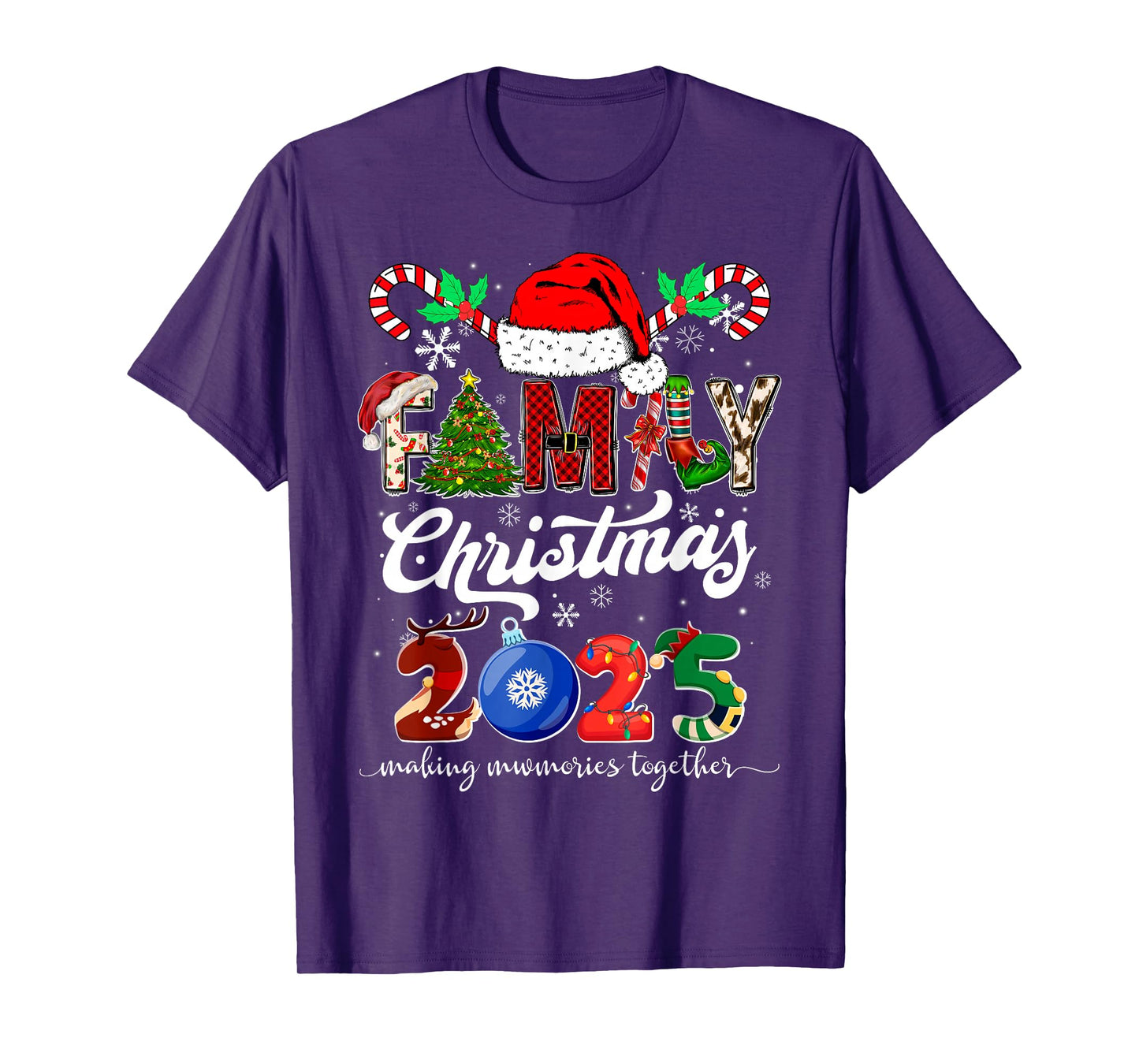 Family Christmas 2025 Matching Squad Santa Funny Xmas T-Shirt