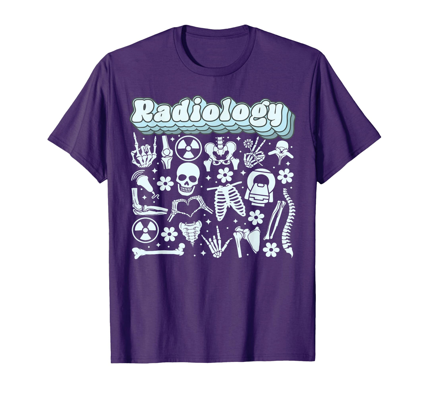 Retro Radiology X-ray Rad Tech Skeleton MRI Tech Graduation T-Shirt