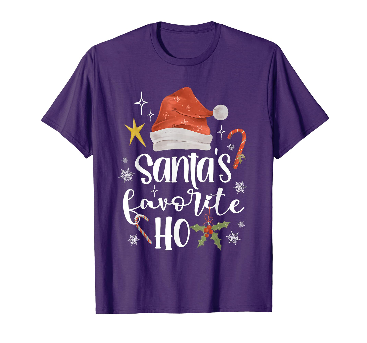 Santas Favorite Ho Christmas Holiday Pajamas Santa Claus T-Shirt