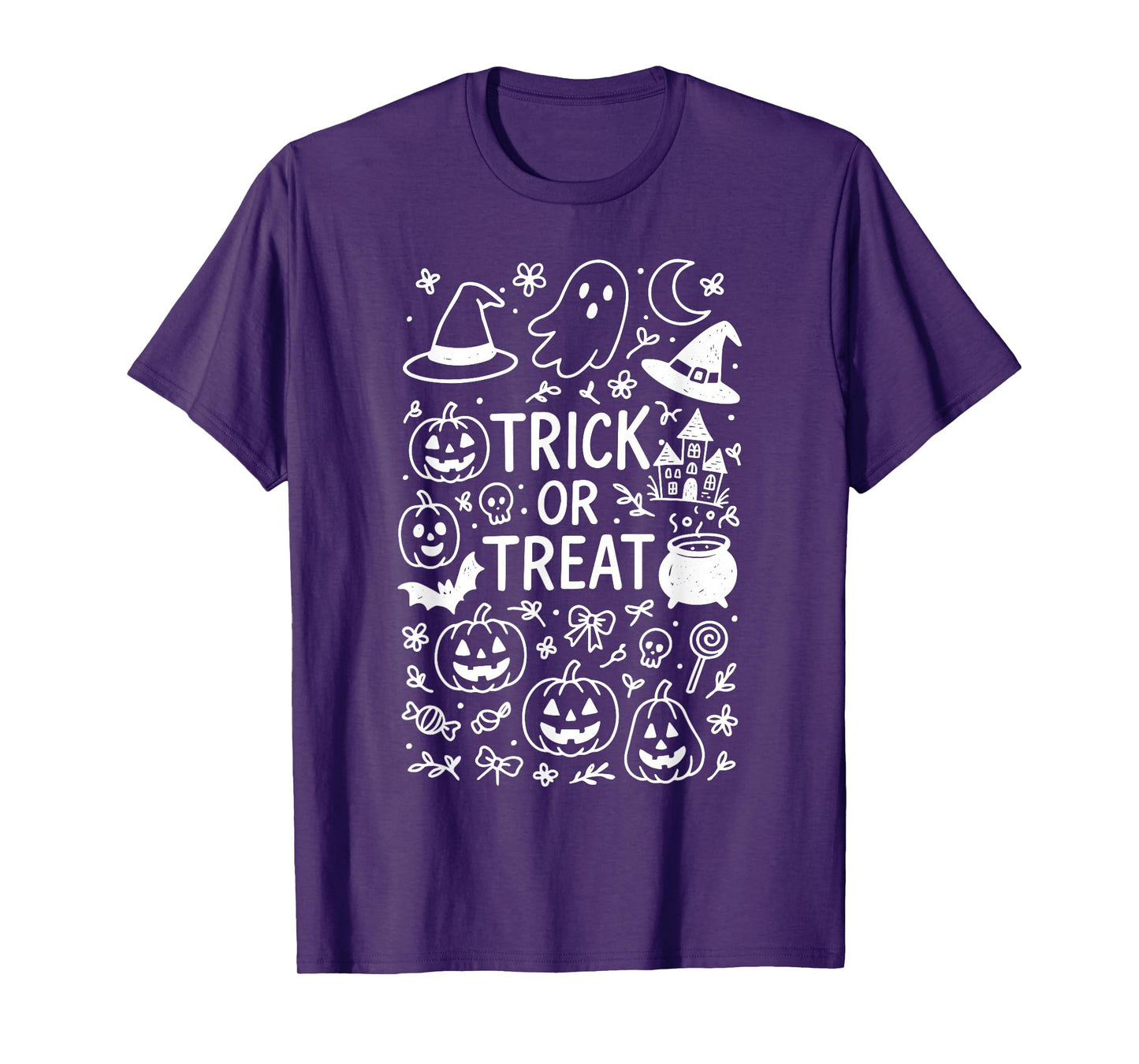 Pumpkin Halloween Costume Halloween Doodle Fun Halloween T-Shirt