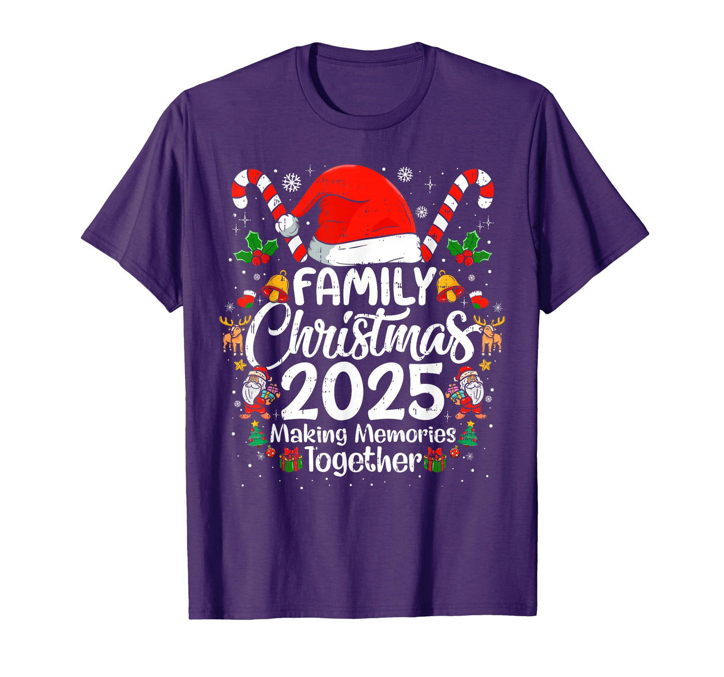 Family Christmas 2025 Matching Outfit Xmas Squad Santa T-Shirt