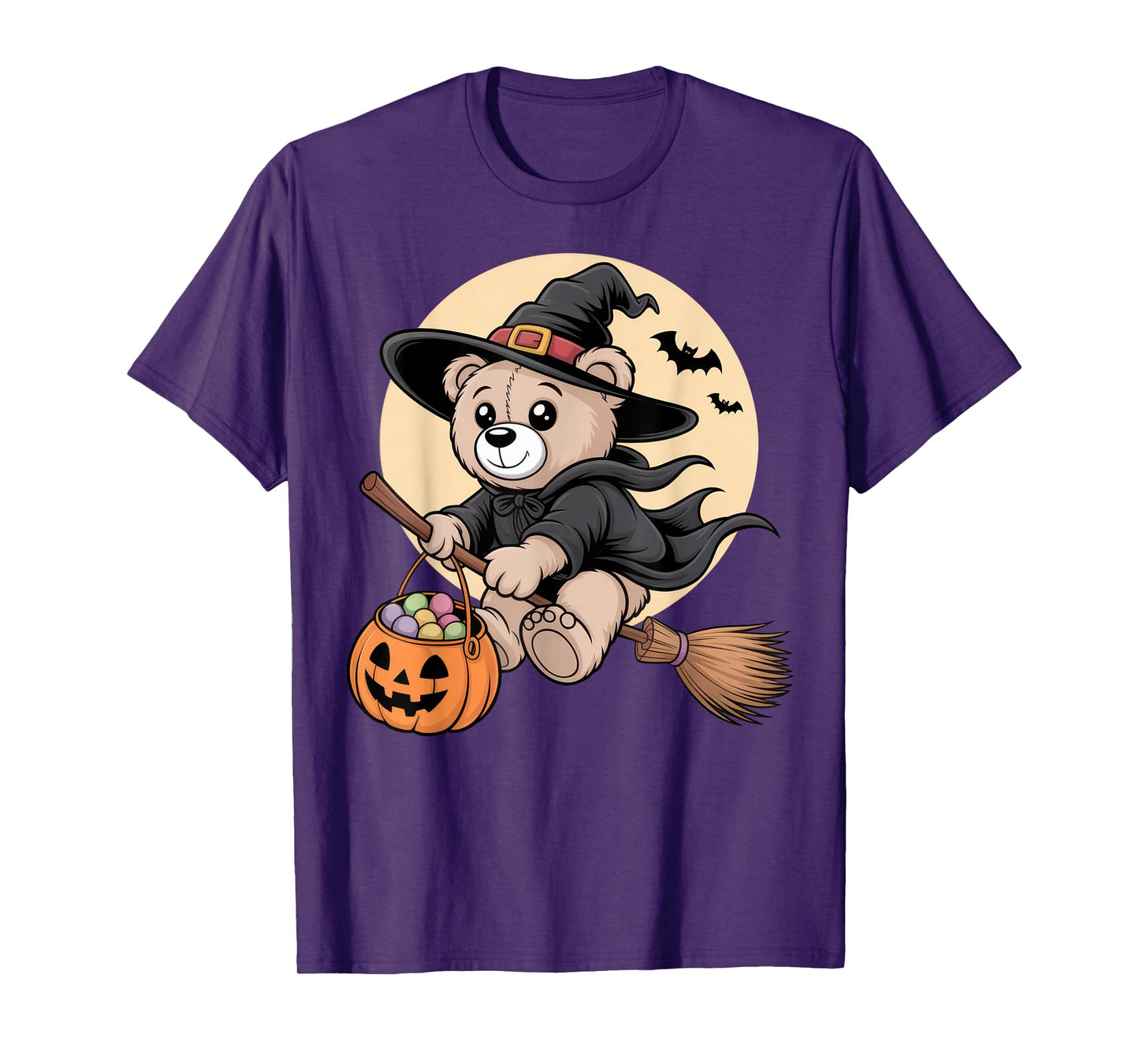 No Visible Text Detected Cute Halloween Teddy Bear for Kids T-Shirt